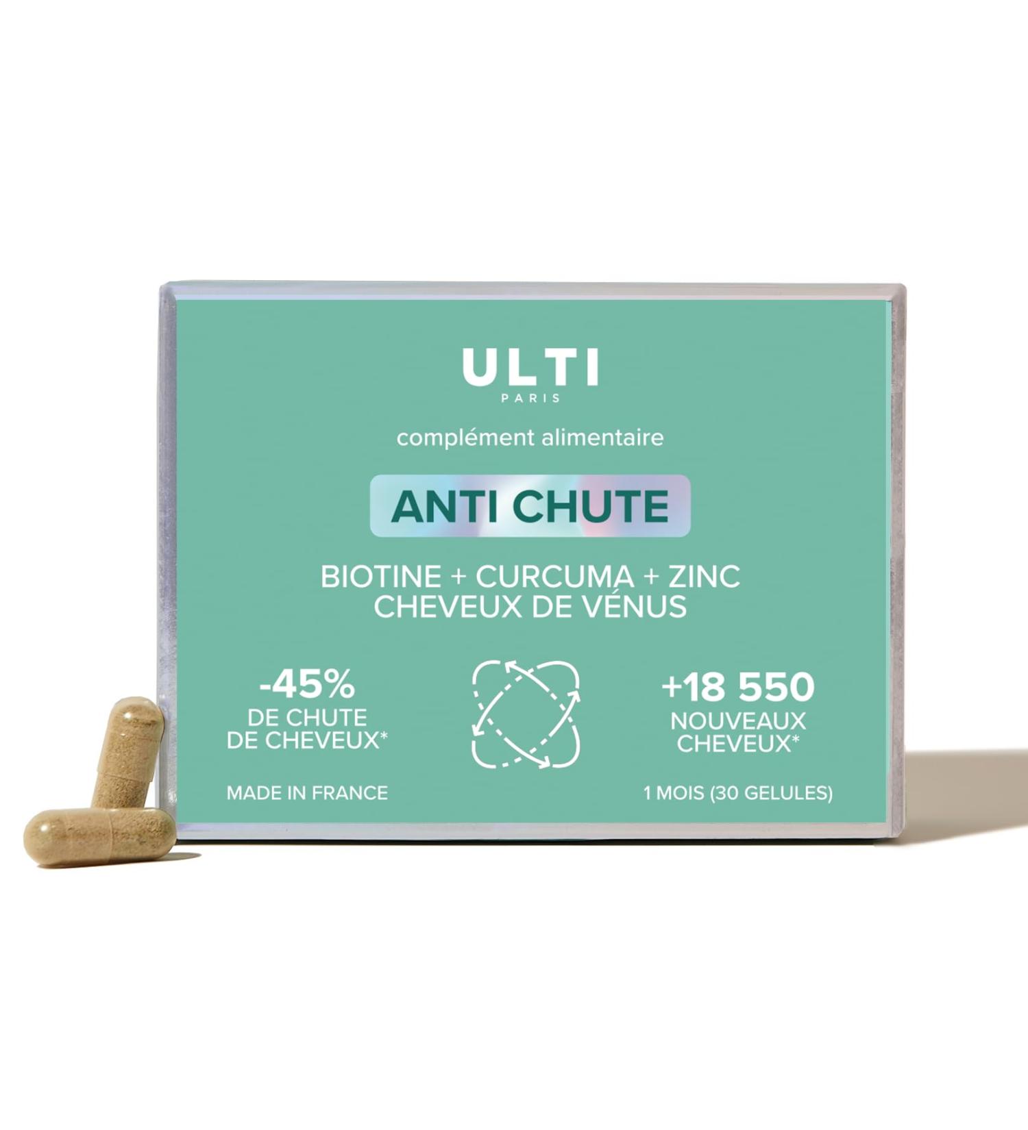 G lules Anti-chute Cheveux Complexe Naturel avec du curcuma biotine Saw Palmetto Curcuma et cheveux de v nus/Fabriqu en France - Buy Online on GoSupps.com