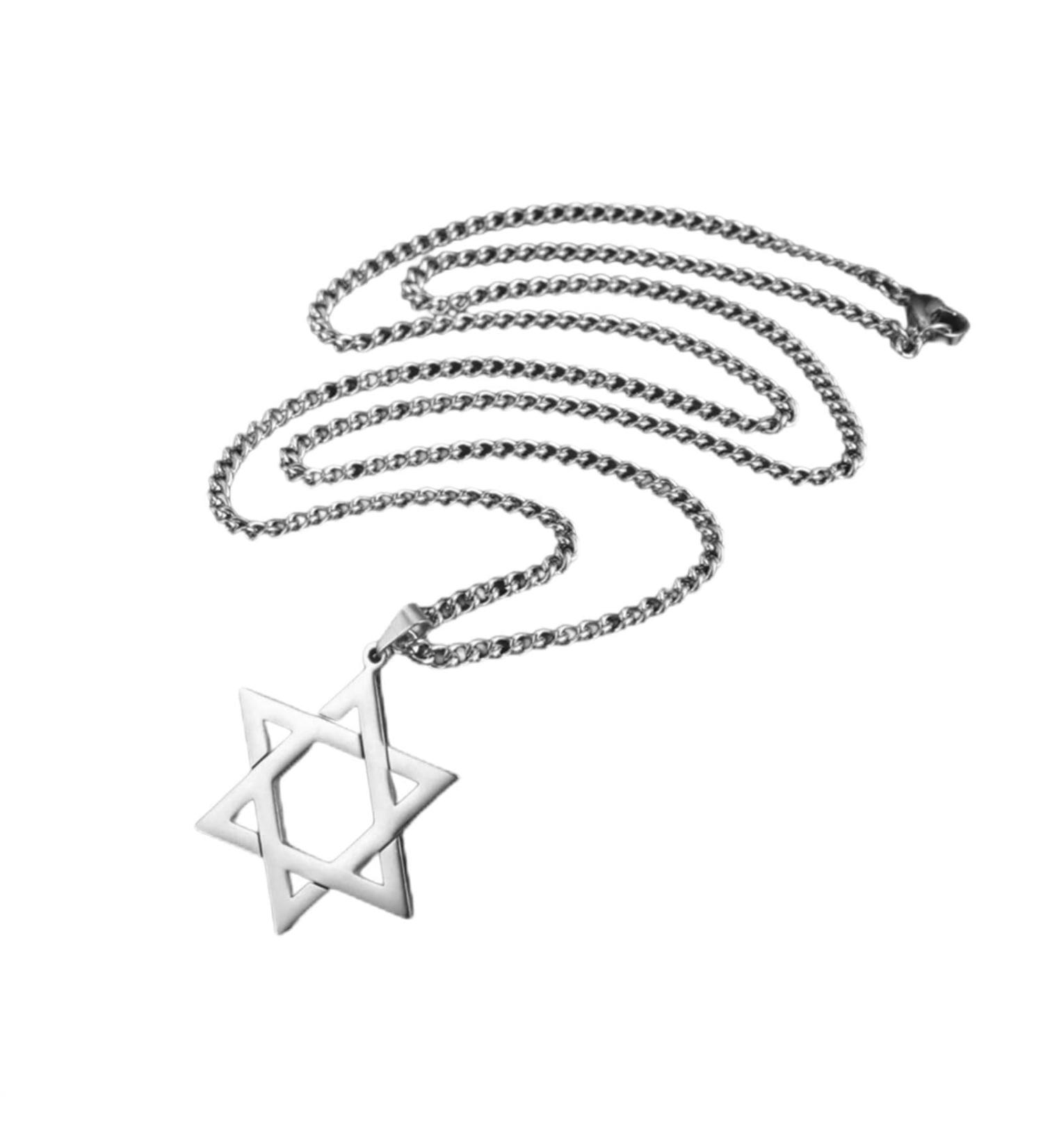 Stylish Hexagonal Star Chain Necklace | Chic Stainless Steel Jewelry for Fashionistas - Buy Online on GoSupps.com
