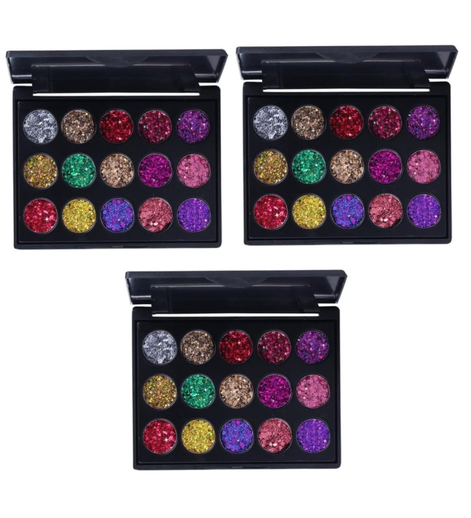 Beavorty Eyeshadow Palette 3pcs 15 Shadow Pearly Matte Makeup Lustre Colors Cosmetic Eye Pallet Combination Eye Shadow Palettes 1 count (Pack of 1) As Shownx3pcs - Buy Online on GoSupps.com