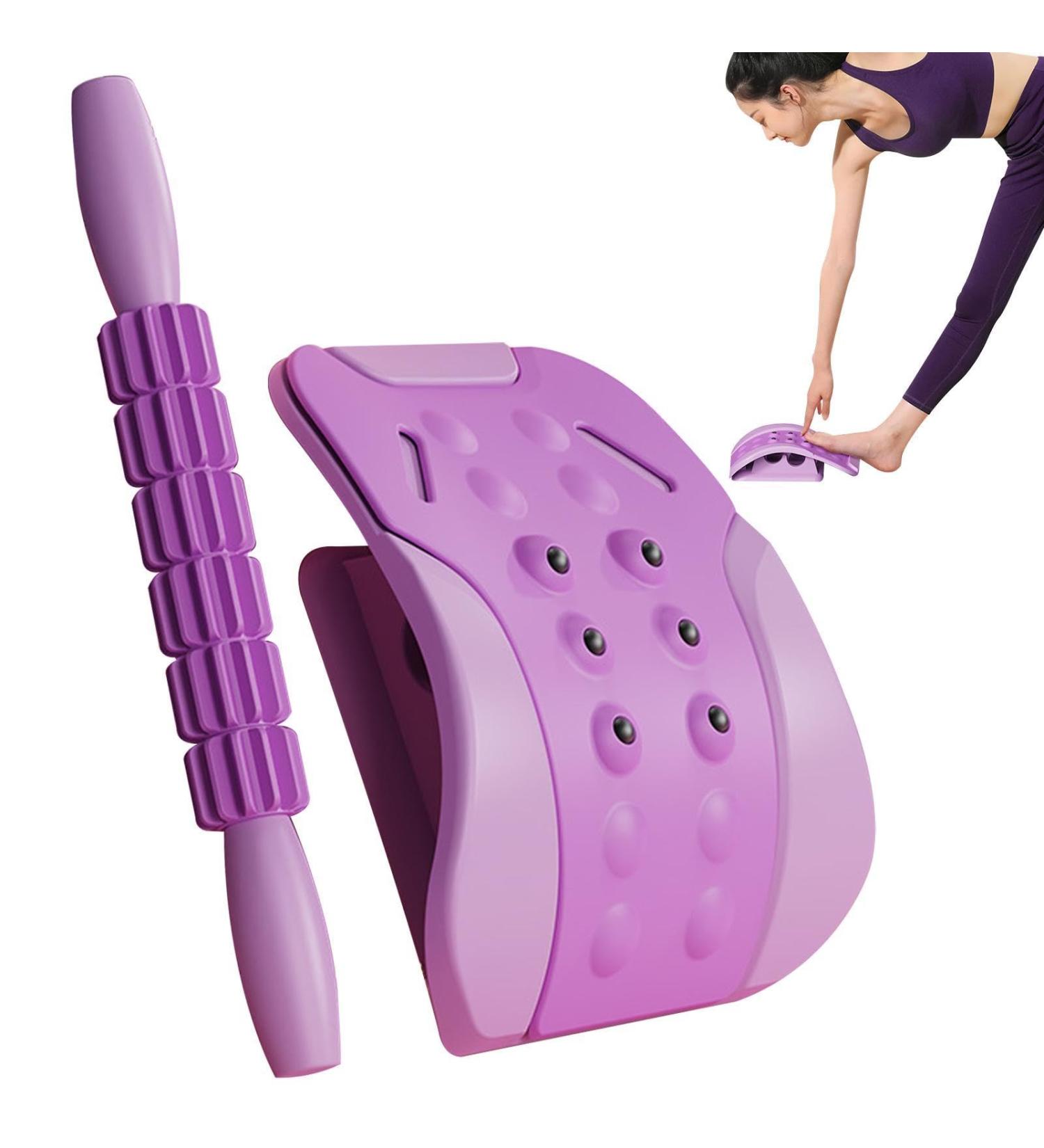 Shop Charming Purple 3-Stage Adjustable Lumbar Support Spine Board - Lower Back Extension & Neck Straps - Back Massage Device & Cracker Board for Ultimate Relief - Buy Online on GoSupps.com