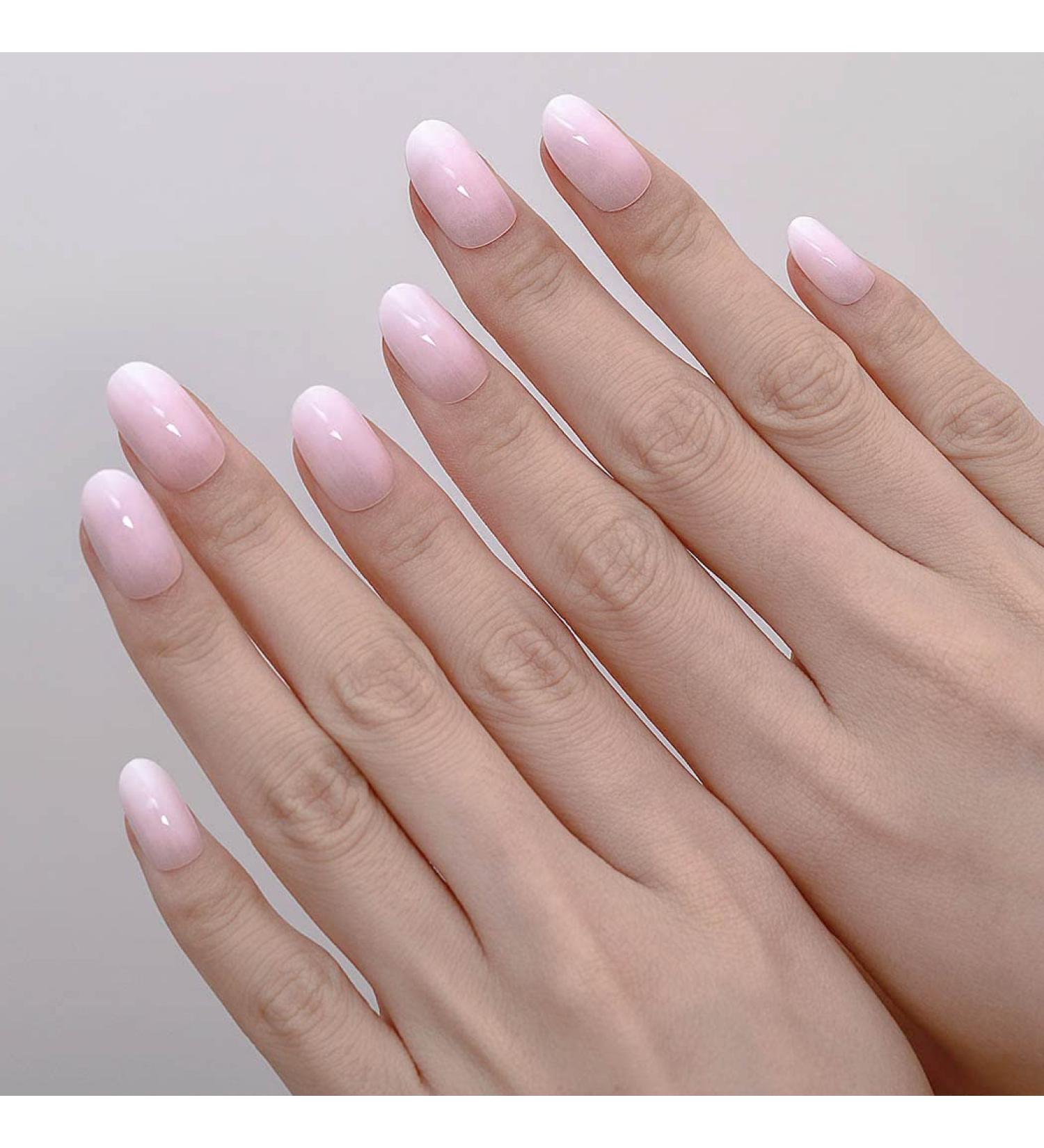 Sethexy Snake Line False Nails - 24Pcs Abstract Oval Acrylic Nail Tips for Women & Girls (White) - Buy Online on GoSupps.com