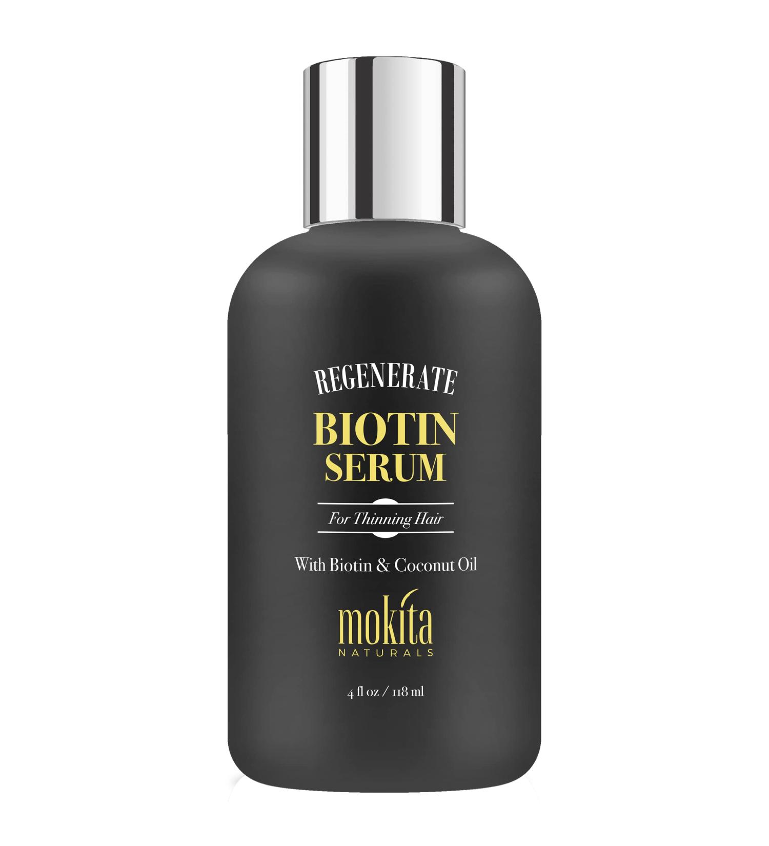 Mokita Naturals Hair Growth Serum - Paraben-Free Biotin Serum for Men and Women - Supports Hair Growth on All Hair Types - 4oz - Buy Online on GoSupps.com
