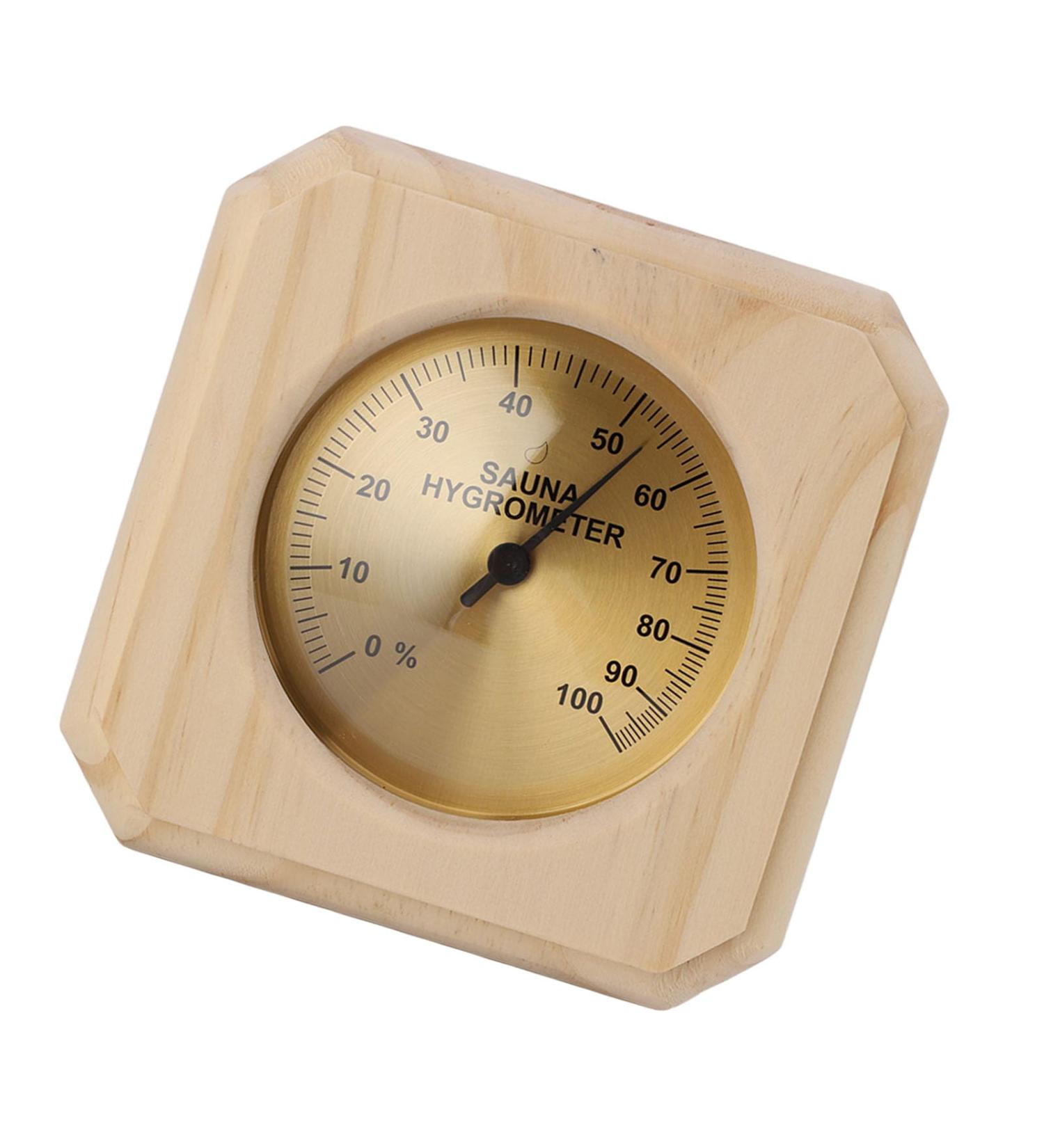 Buy Reliable Wooden Sauna Thermometer Hygrometer | 5% Accuracy | Real-Time Monitoring for Indoor Use - Buy Online on GoSupps.com