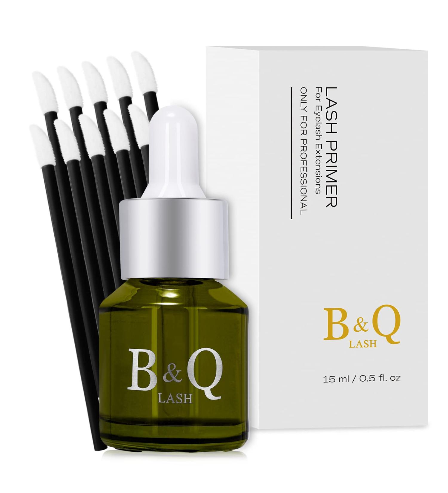B&Q Eyelash Extension Primer 15ML - Oil-Free & Rose Scented Gentle Cleanser for Nourished Lash Prep - Buy Online on GoSupps.com
