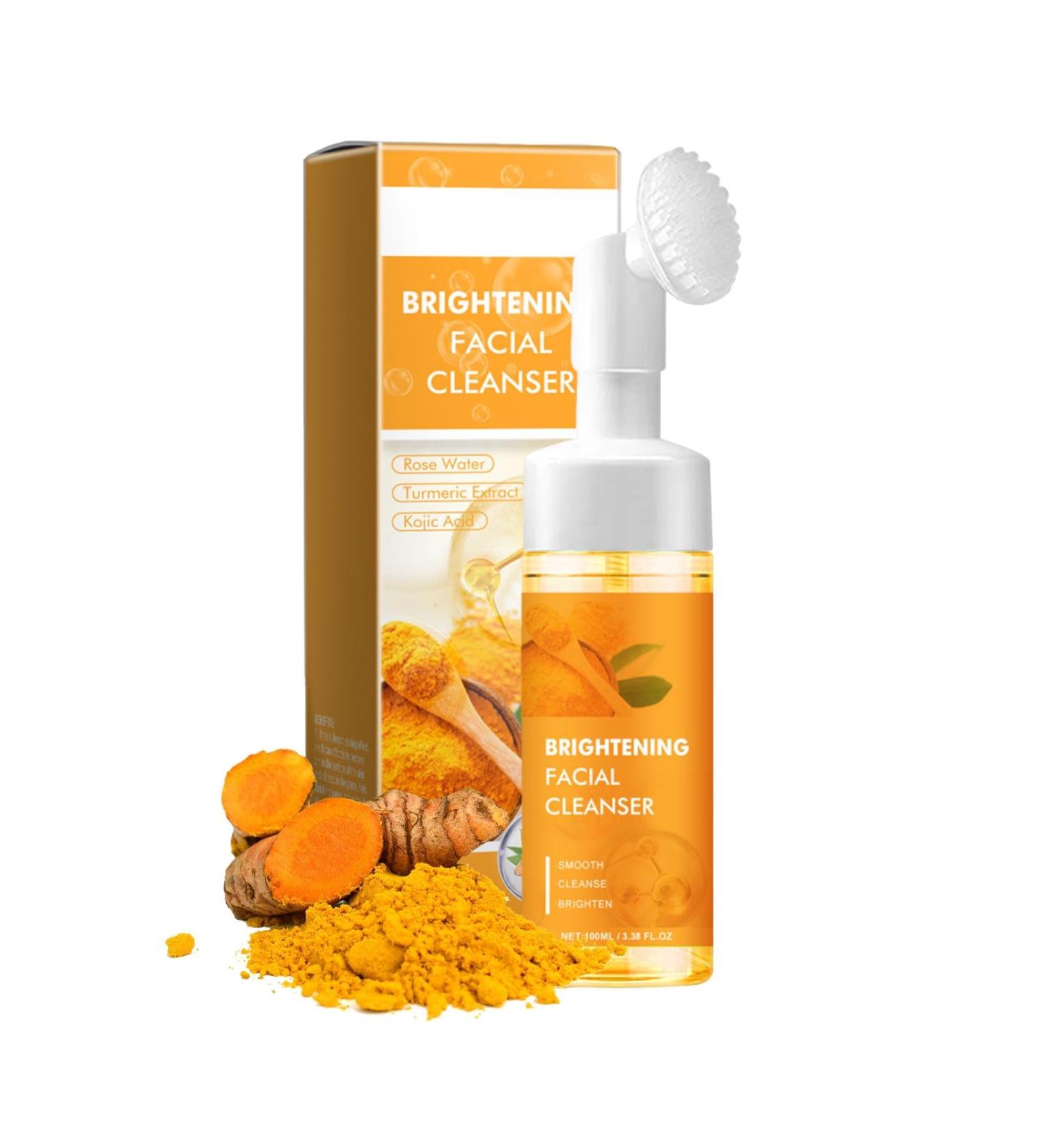 Turmeric Facial Cleanser | 100 ml This turmeric cleanser deeply cleanses the skin moisturizes and brightens without drying it out. - Buy Online on GoSupps.com