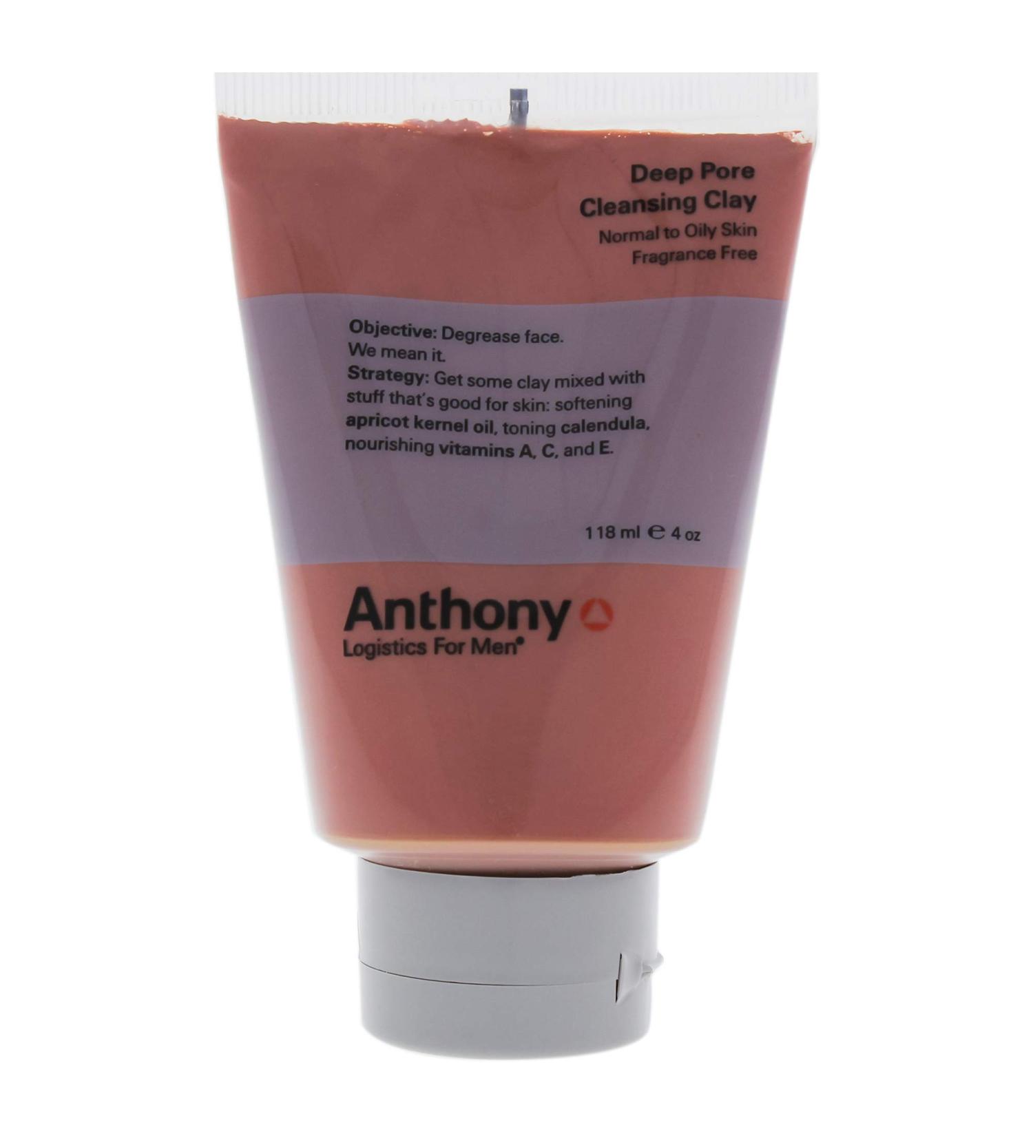 Anthony Logistics for Men Deep Pore Cleansing Clay 3 Fl Oz 4 Ounce