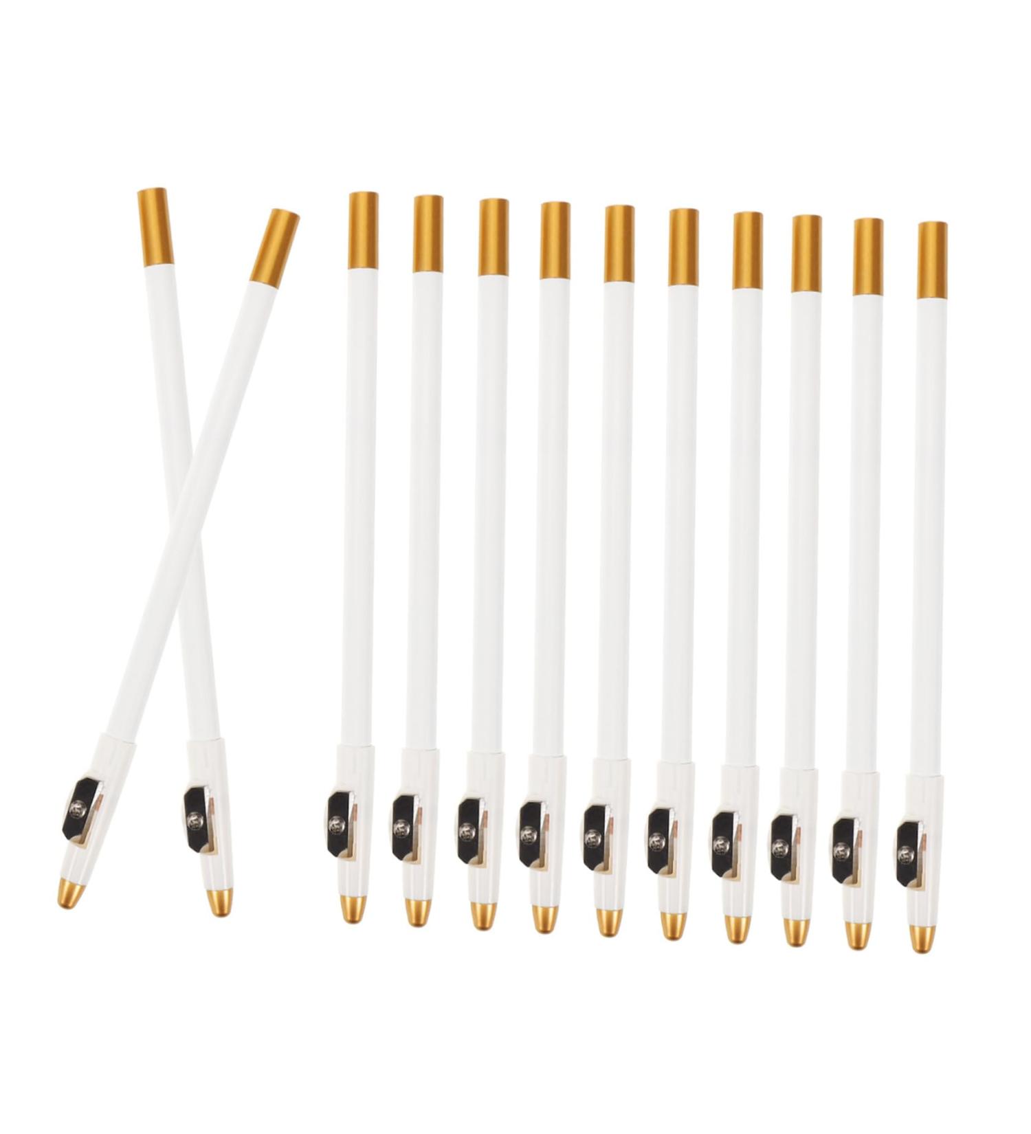 TOVINANNA 12pcs Eyebrow Pencil Sharpener Eyebrow Shaper Pencil Eyebrow Pencil Women White Wooden - Buy Online on GoSupps.com