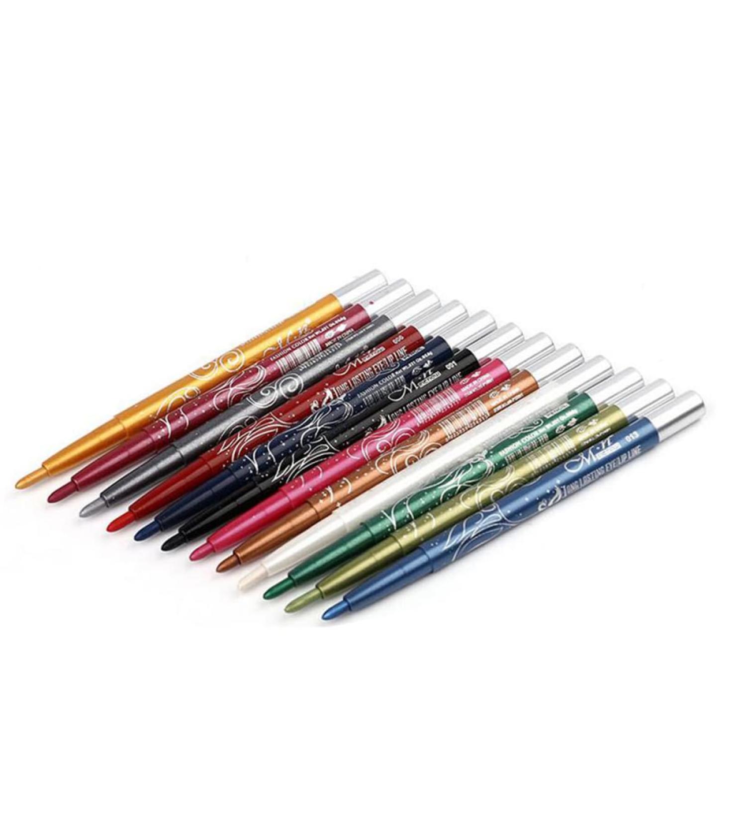  minkissy minkissy Set of 12 Luster Soft Texture Eyeliner Pens with Automatic Rotation - Buy Online on GoSupps.com