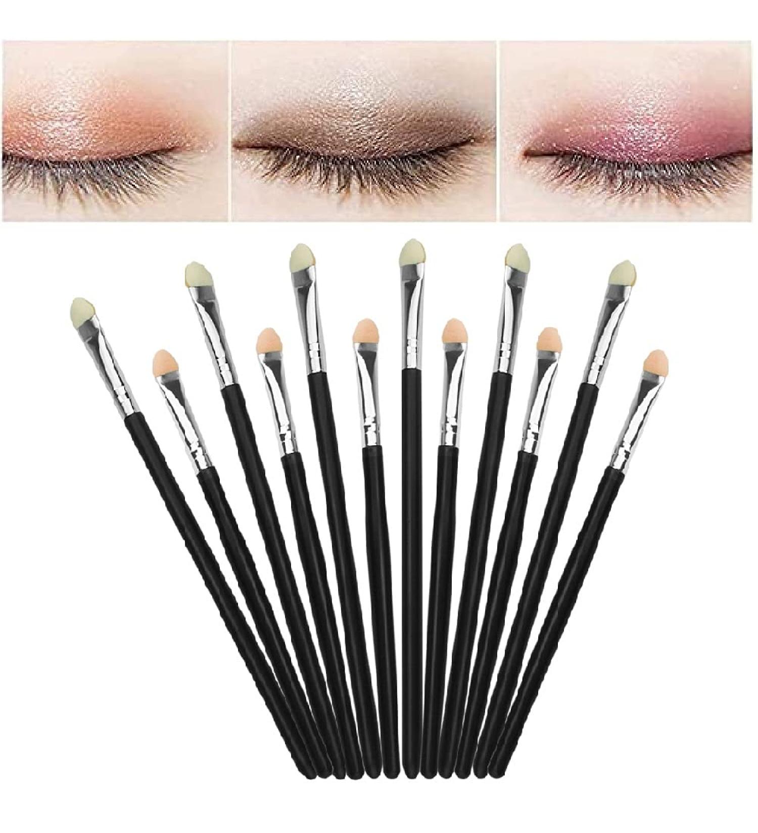 Girafeda 12-Piece Eyeshadow Applicator Sponge & Brush Set - Perfect for Beginners | Oval Makeup Tools for Women & Girls - Buy Online on GoSupps.com