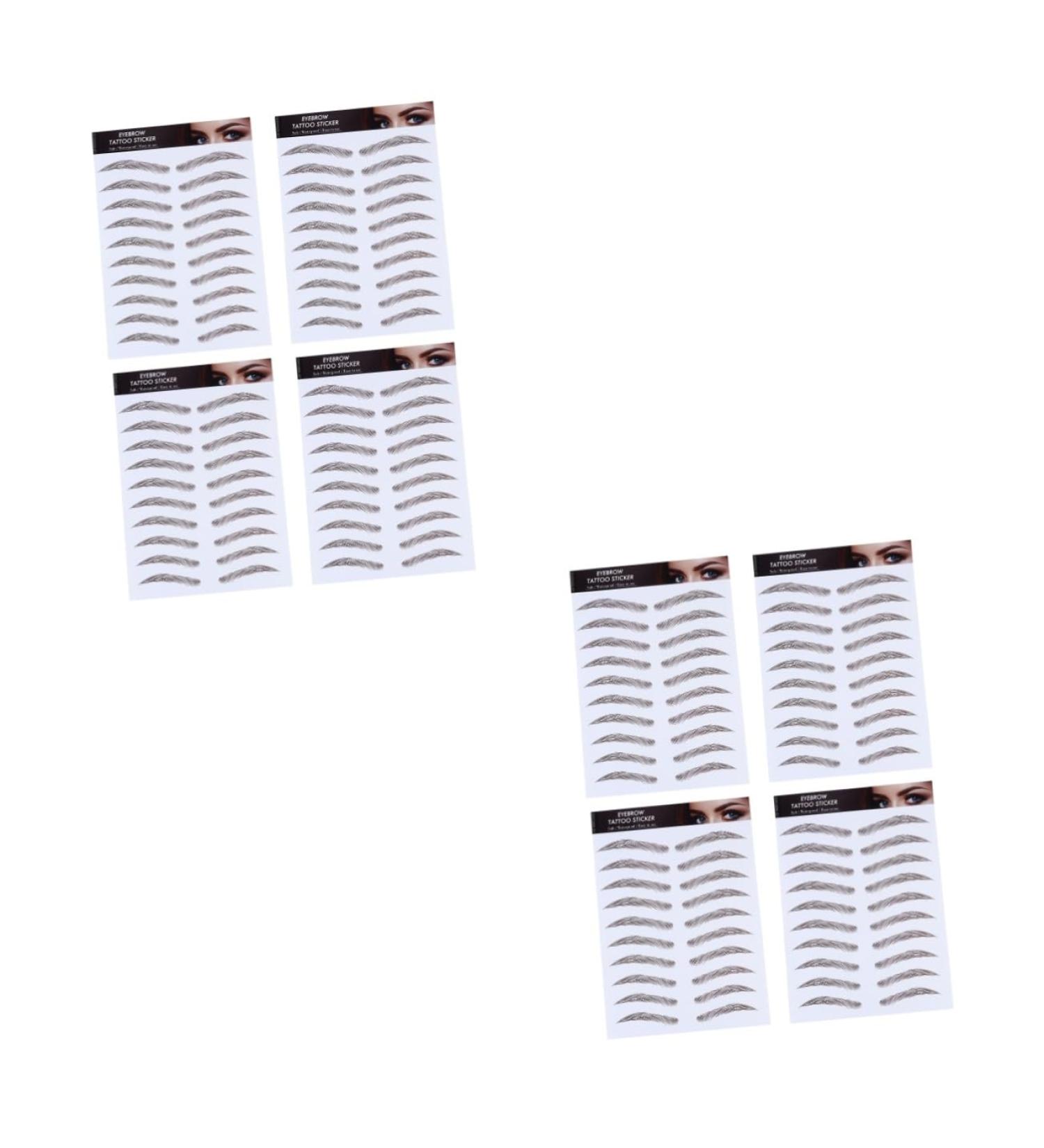 FOMIYES 8 pcs eyebrow stickers makeup false eyebrows cosmetics 6D Hair-Like Eyebrows Stickers 4d - Buy Online on GoSupps.com