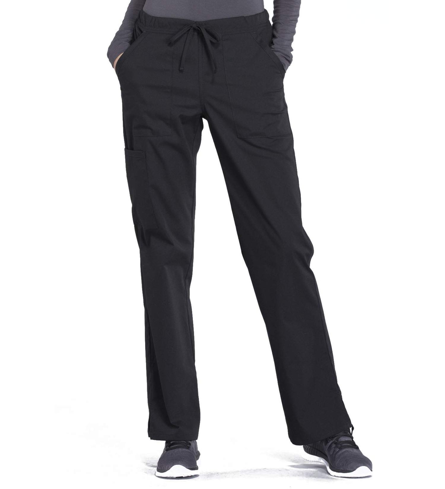 Women's Professional Stretch Drawstring Scrub Pants - Black, Large Petite | Soft Stretch Workwear WW160 - Buy Online on GoSupps.com