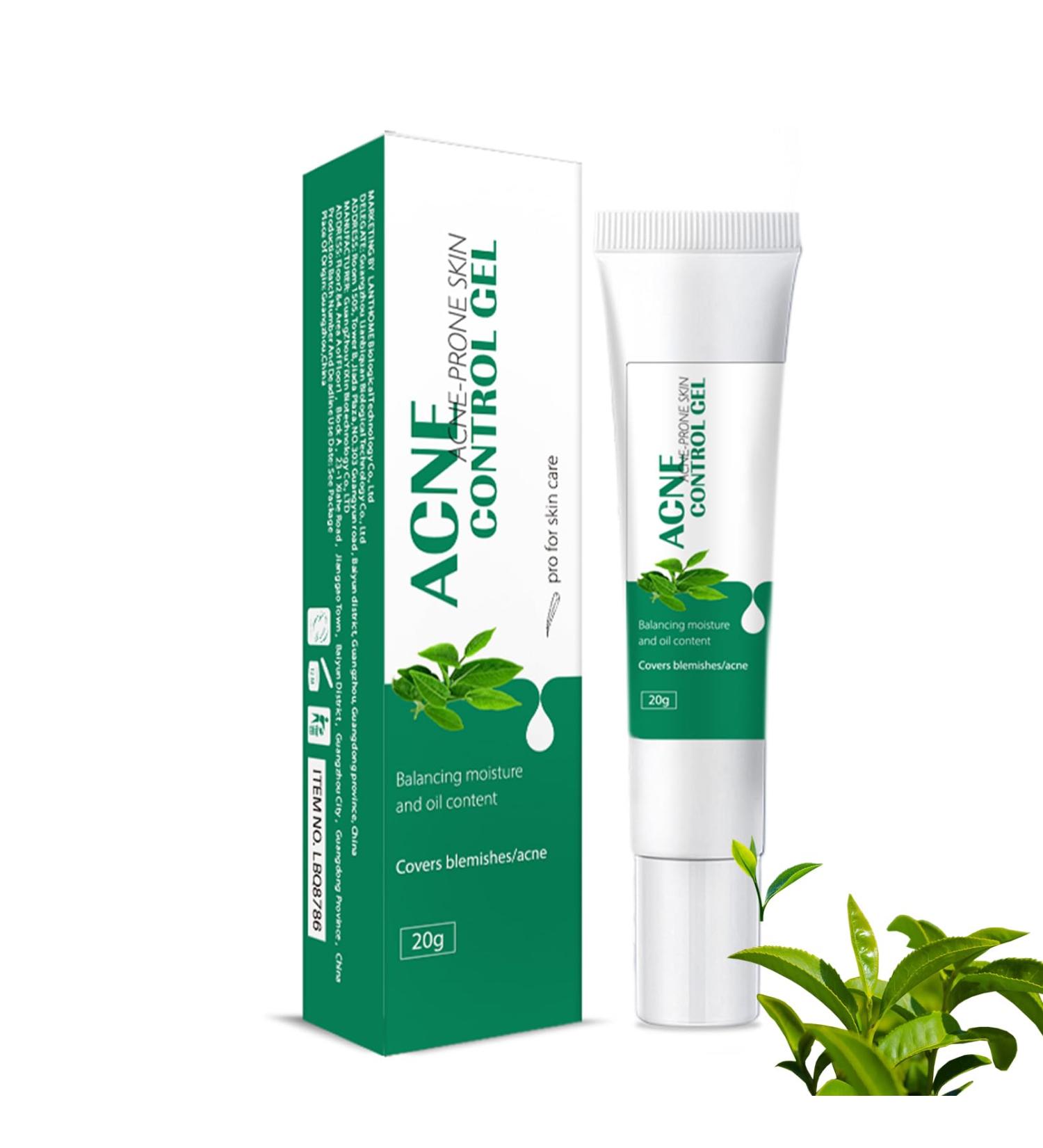 Anti Acne Face Cream Tea Tree Face Ance Gel Spot Cream for Acne Treatment and Spot Treatment Shrink Pores Acne Scars Recovery Control Sebum Secretion Relieves Inflammation Redness & Anti-Bacterial - Buy Online on GoSupps.com