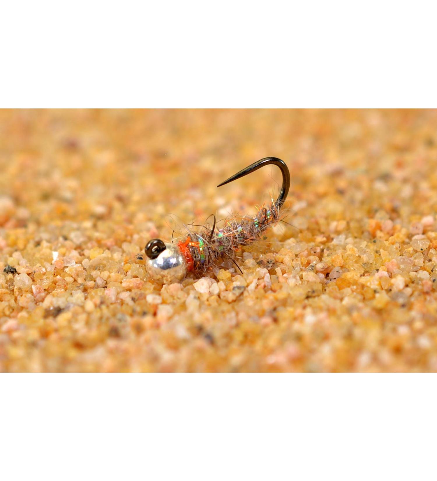 Region Fishing Tungsten Walt's Sexy Worm Jig Head Fly - Euro Nymph Tied on Hanak Hooks - 6ct Packs Hook #16