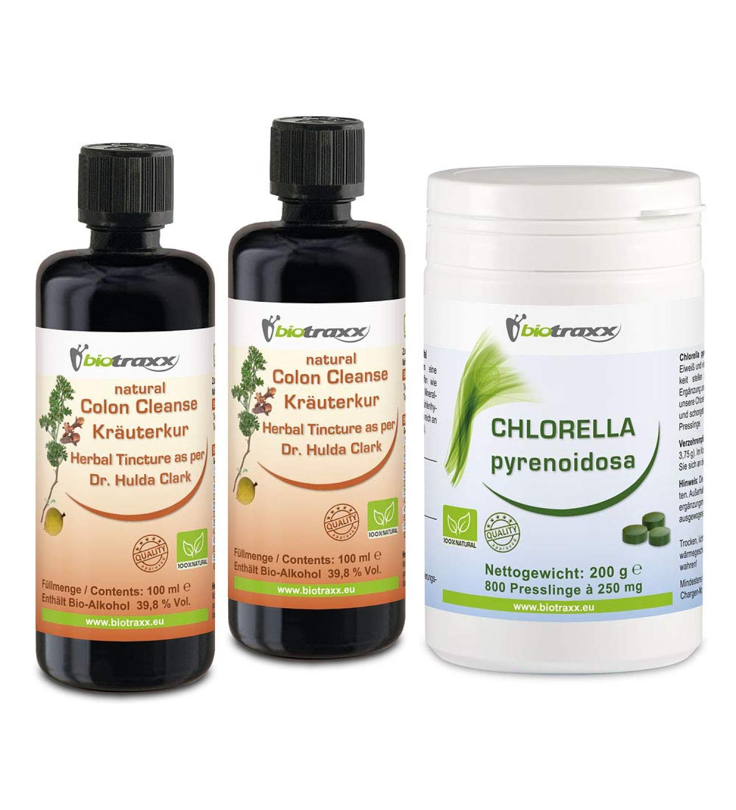 Biotraxx Black Walnut Clove Wormwood plus Chlorella XL Full Course Dr. Hulda Clark. Made in Germany - Buy Online on GoSupps.com