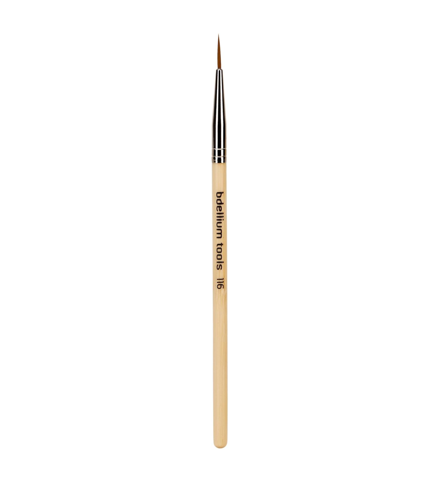 Bdellium Tools Professional Makeup Brush - Special FX Series 116 Short Liner - With Soft Synthetic Fibers For Painting Very Fine Lines (Bamboo 1pc)