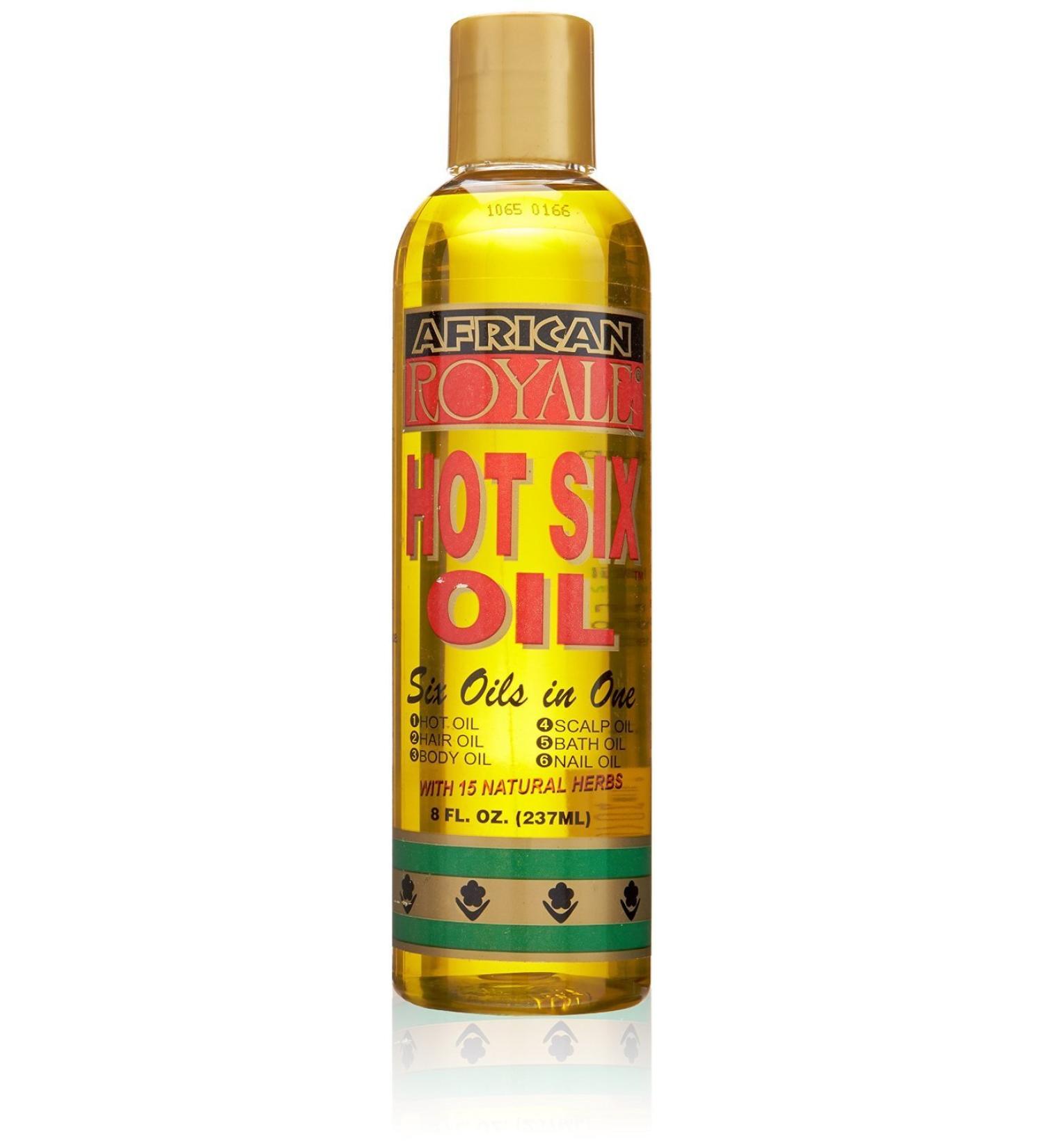 African Royale Hot Six In One Hair Oil With 15 Natural Herbs 8 oz (Pack of 12)