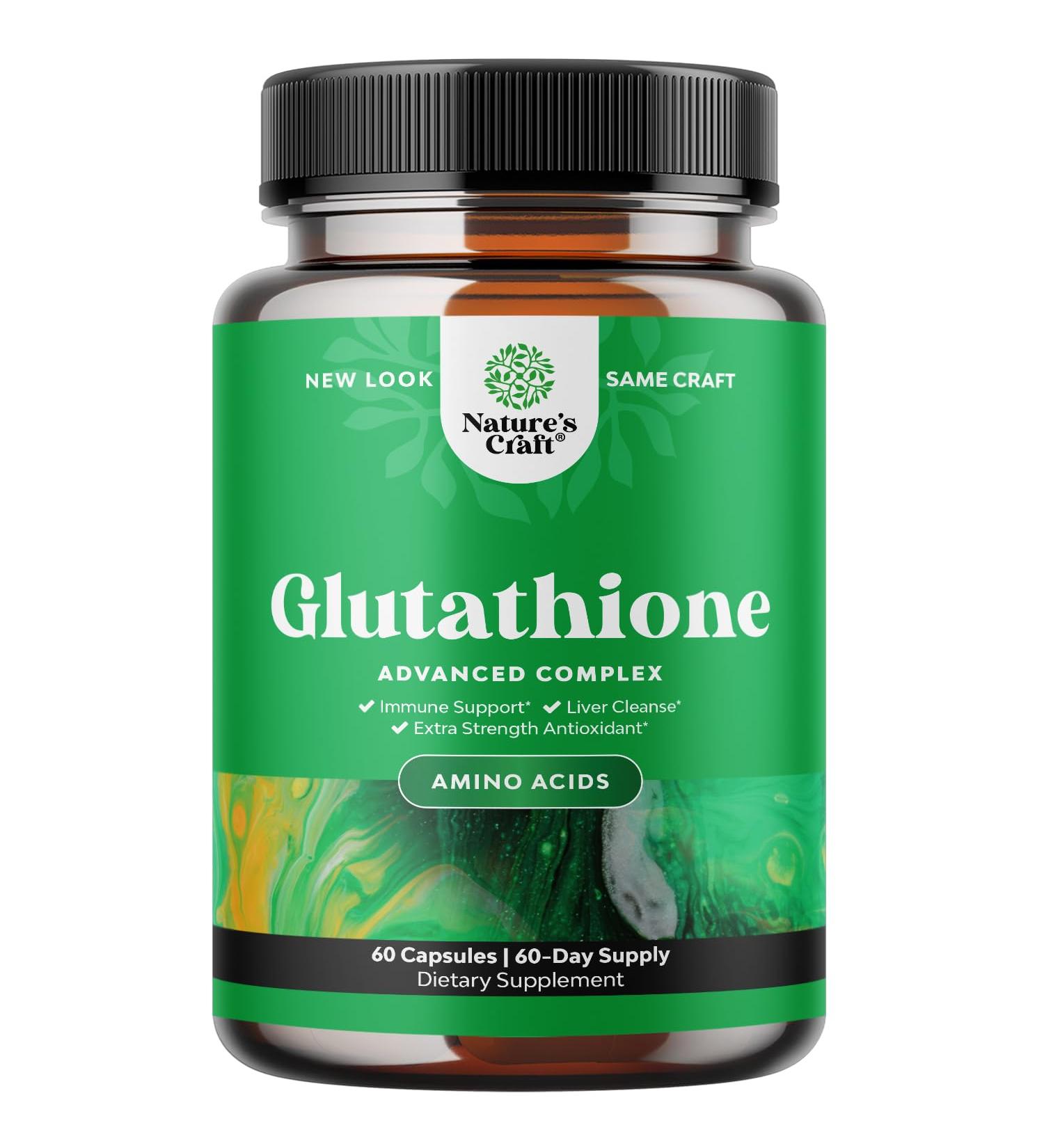 Pure Glutathione Amino Acid Supplement for Liver Support - With Glutamic Acid and Milk Thistle Seed Extract - Immune Boosting L Glutathione Pills - Buy Online on GoSupps.com