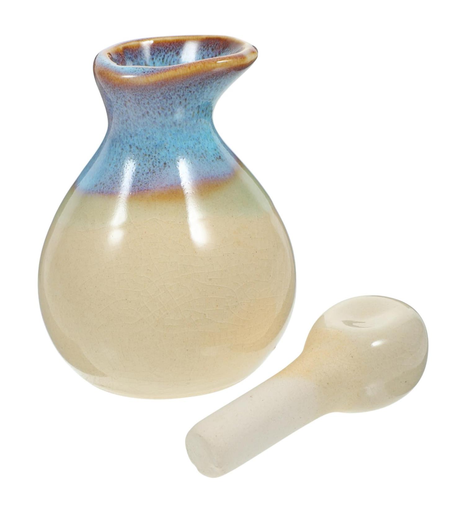 Buy Sewoart Ceramic Essential Oil Diffuser Pot - Mini Terrarium Container for Olive Oil & Aromatherapy - 5.5x7.5cm - International Shipping Available - Buy Online on GoSupps.com