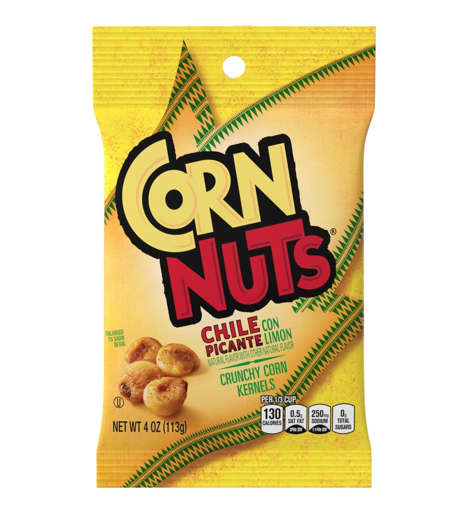 Chile Picante con Limon Crunchy Corn Kernels - 4 oz Bags (Pack of 12) | Buy Corn Nuts Online - Buy Online on GoSupps.com