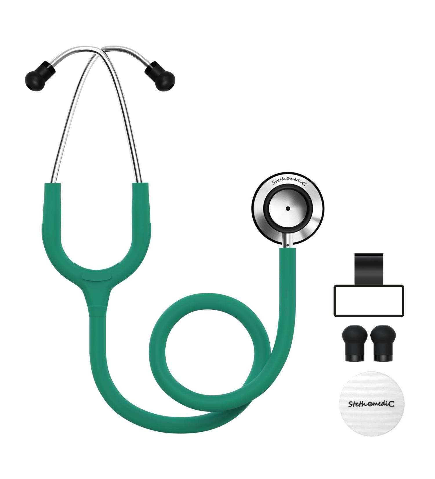 FriCARE Dual Head Stethoscope 28 - Classic Lightweight Design for Medical Professionals and Home Use - Ideal Gift for Nurses, Doctors, Medical Students - Lake Green - Buy Online on GoSupps.com