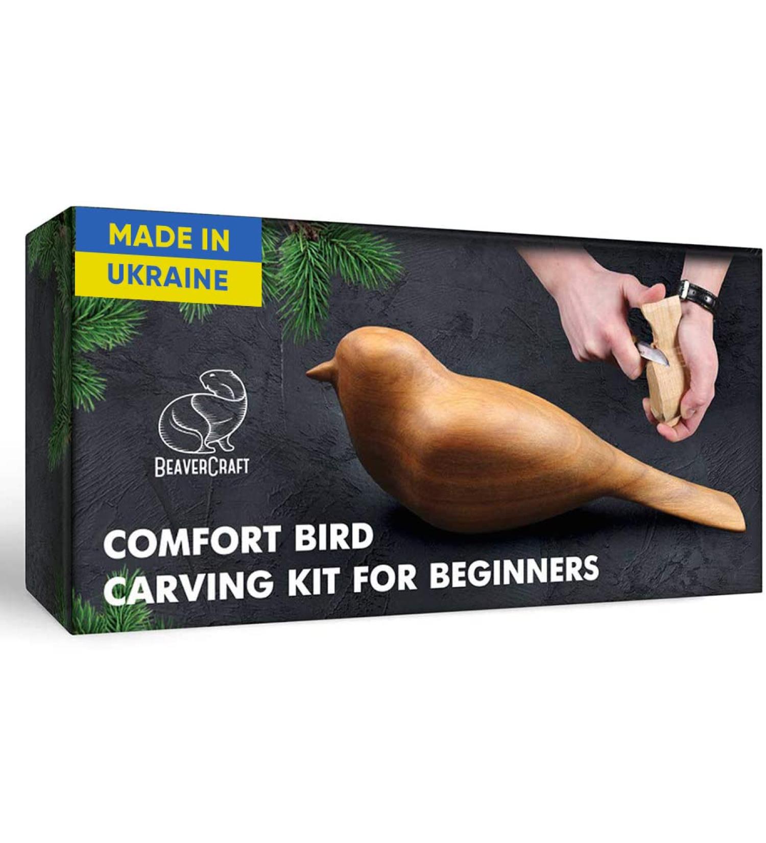 BeaverCraft  Wood Carving Kit Comfort Bird DIY - Complete Starter Whittling Knife Kit for Beginners Adults and Teens - Book Fun Project Carve Bird Hobby Whittling Knife - Learning Woodworking Hobby Starter Kit Comfort Bi... - Buy Online on GoSupps.com