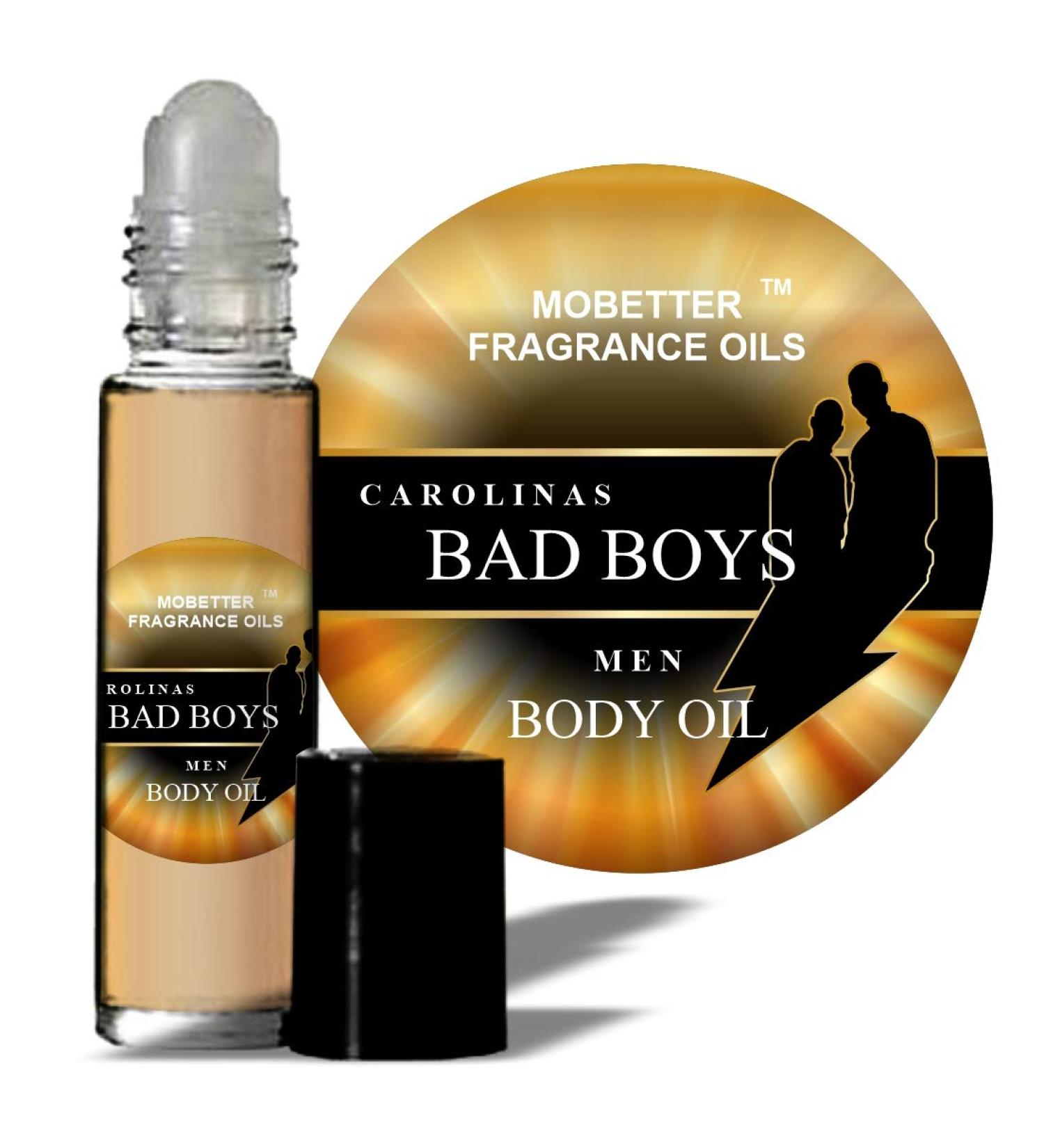 Carolinas Bad Boys Cologne Fragrance Body Oil for Men by Mobetter Fragrance Oils warm spicy amber woody aromatic cacao fresh spicy vanilla sweet citrus herbal 1 Count (Pack of 1)