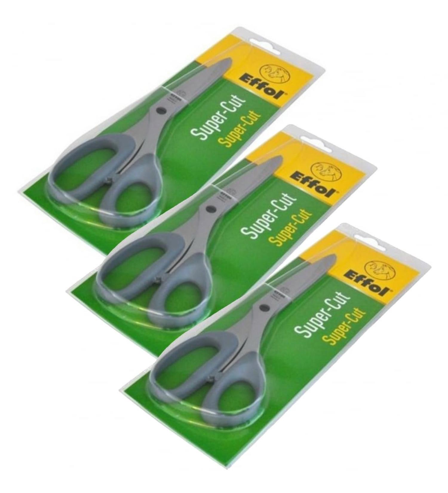 RL24 Effol - scissors super -cut |Show scissors for horses |Made of stainless steel |Cutting scissors for precise cutting |Length 21 cm |Scissors for manes |3 pieces (3 Set)