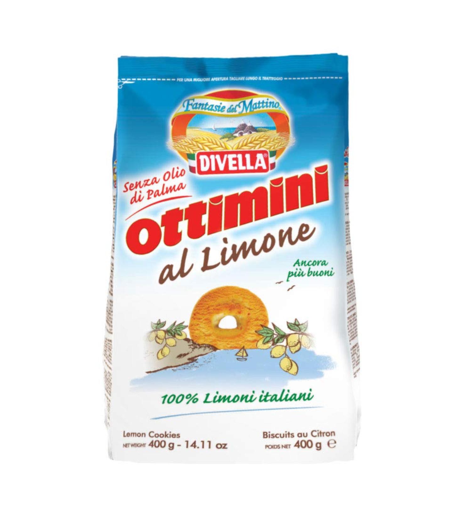 Divella Divella Ottimini al Limone Italian Biscuits with Lemon 400g Cookies Cookies 100% Italian Lemons