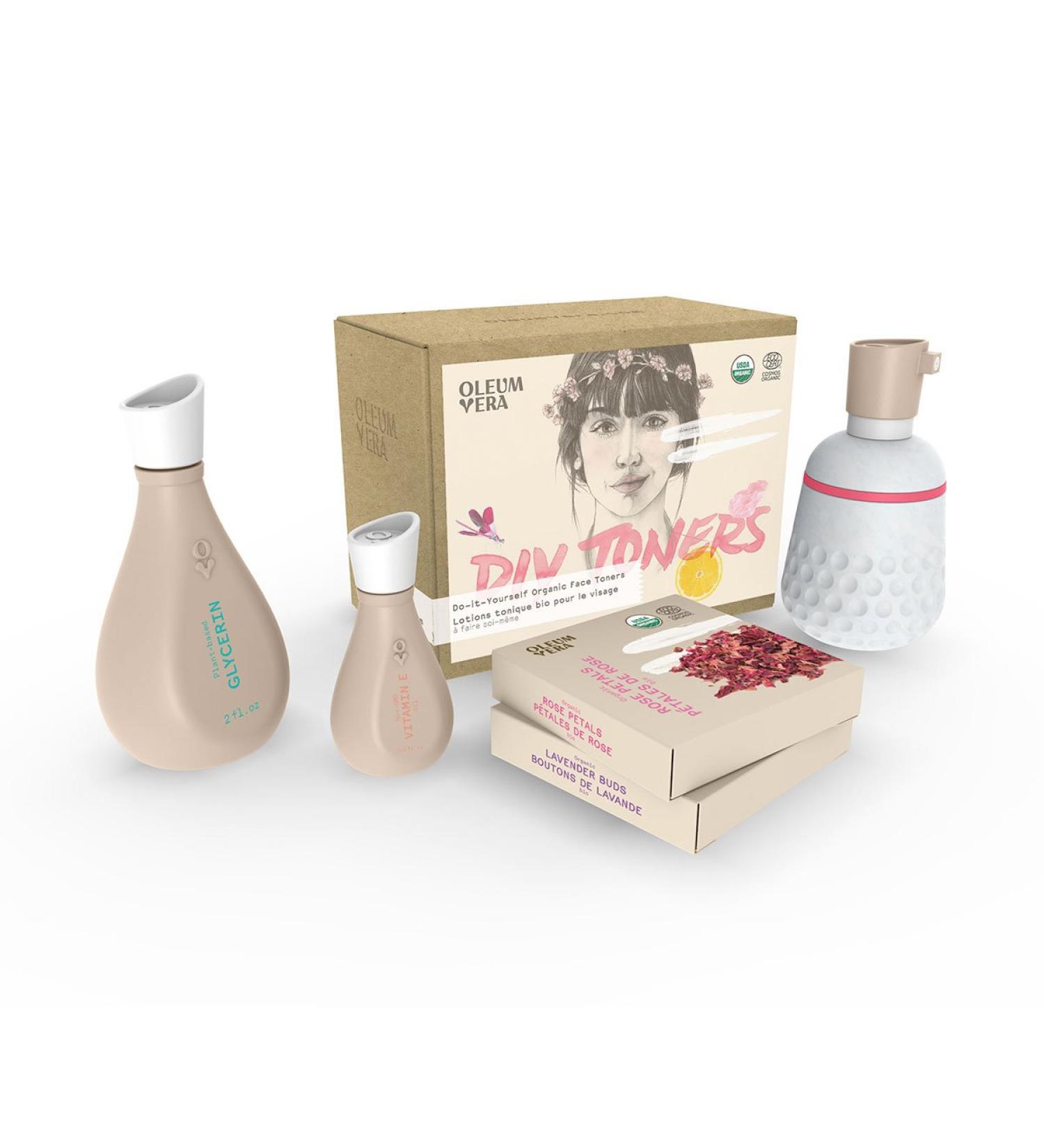 Oleum Vera Clarifying Facial Tonic Kit BIO DIY Toner kit Make your own cosmetic with ORGANIC beauty oil 100% natural and ecological - Buy Online on GoSupps.com
