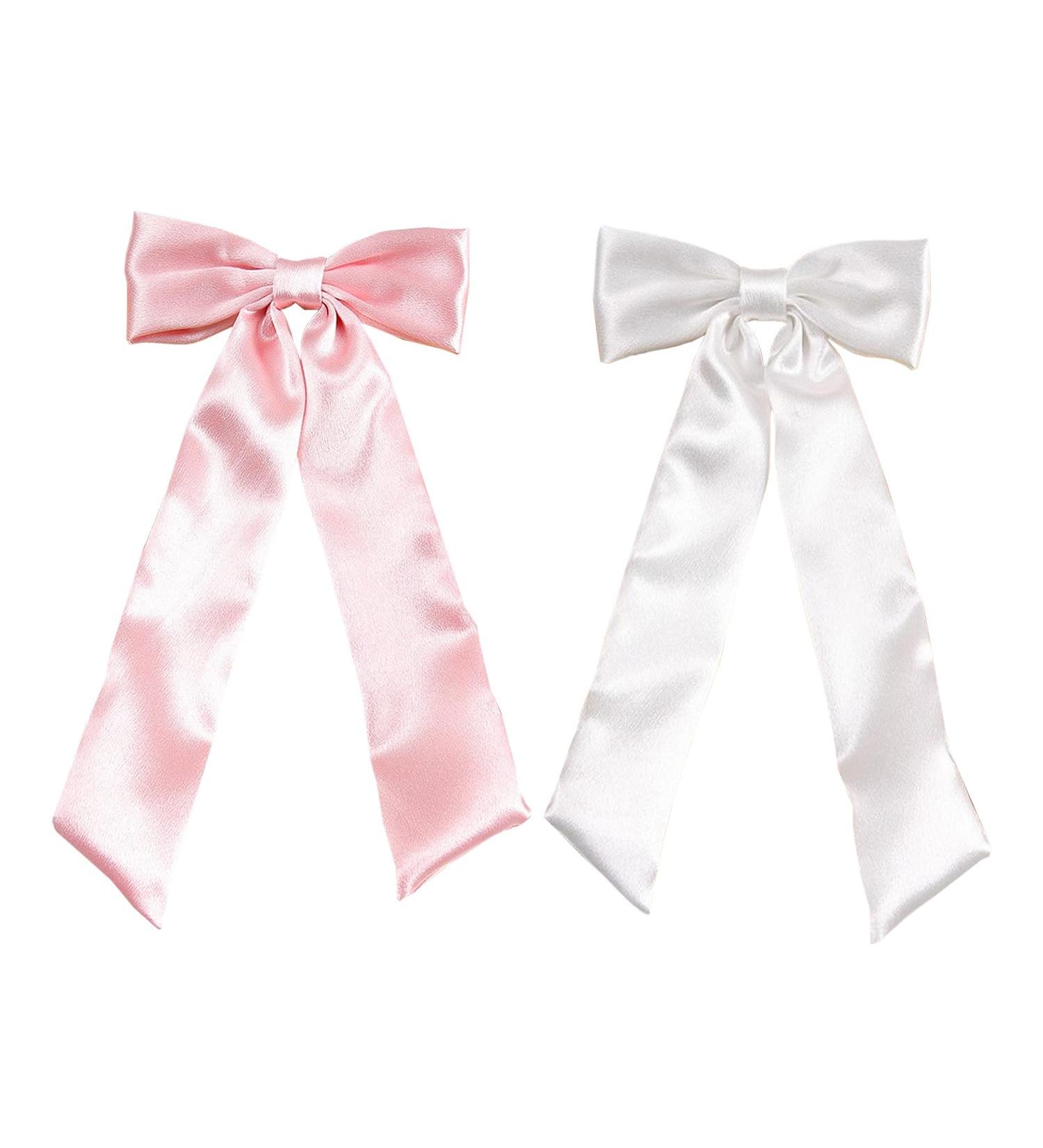 2 Pieces of Butterfly Hair Clips Vintage Butterfly Bows Made of Satin Women's Hair Accessories Suitable for Parties Weddings And Gatherings (Available in Pink and White). - Buy Online on GoSupps.com