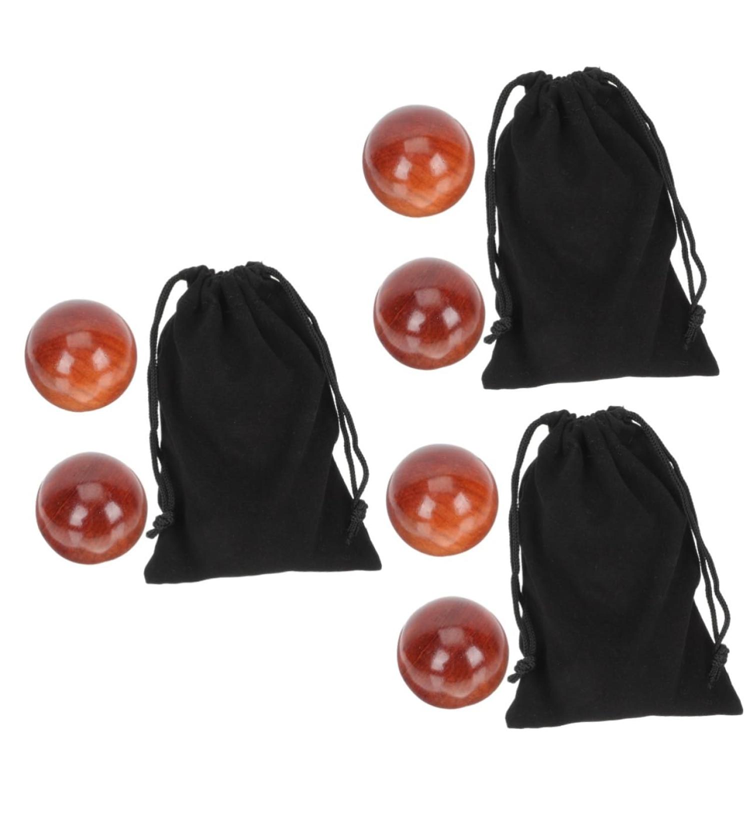 JECOMPRIS 6-Piece Wooden Massage Tools Set | Health Balls for Chinese Medicine & Meditation | Hand Rolling Wooden Fitness Balls - Buy Online on GoSupps.com