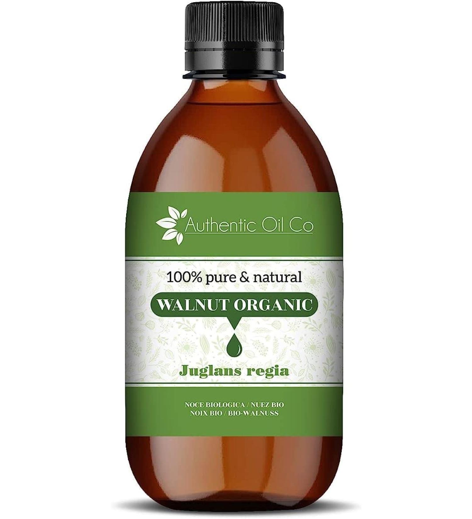 Pure and natural organic walnut oil cold pressed vegan and cruelty-free (250 ml) 250 ml (1 pack)