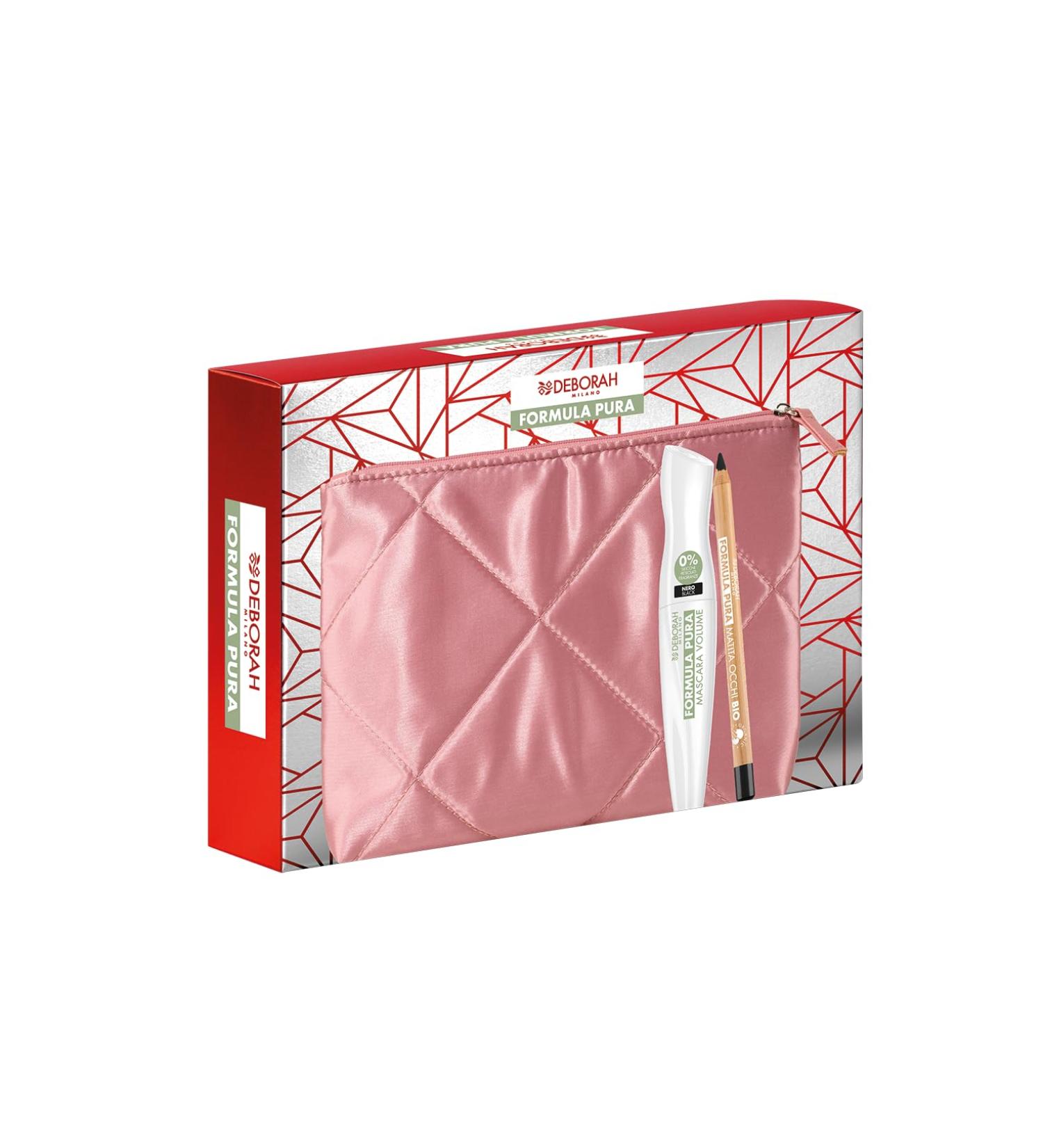 DEBORAH Deborah Milano Pura Formula Gift Pouch with Volume Mascara and Eye Pencil Pure Organic Formula No. 01 Black N 02