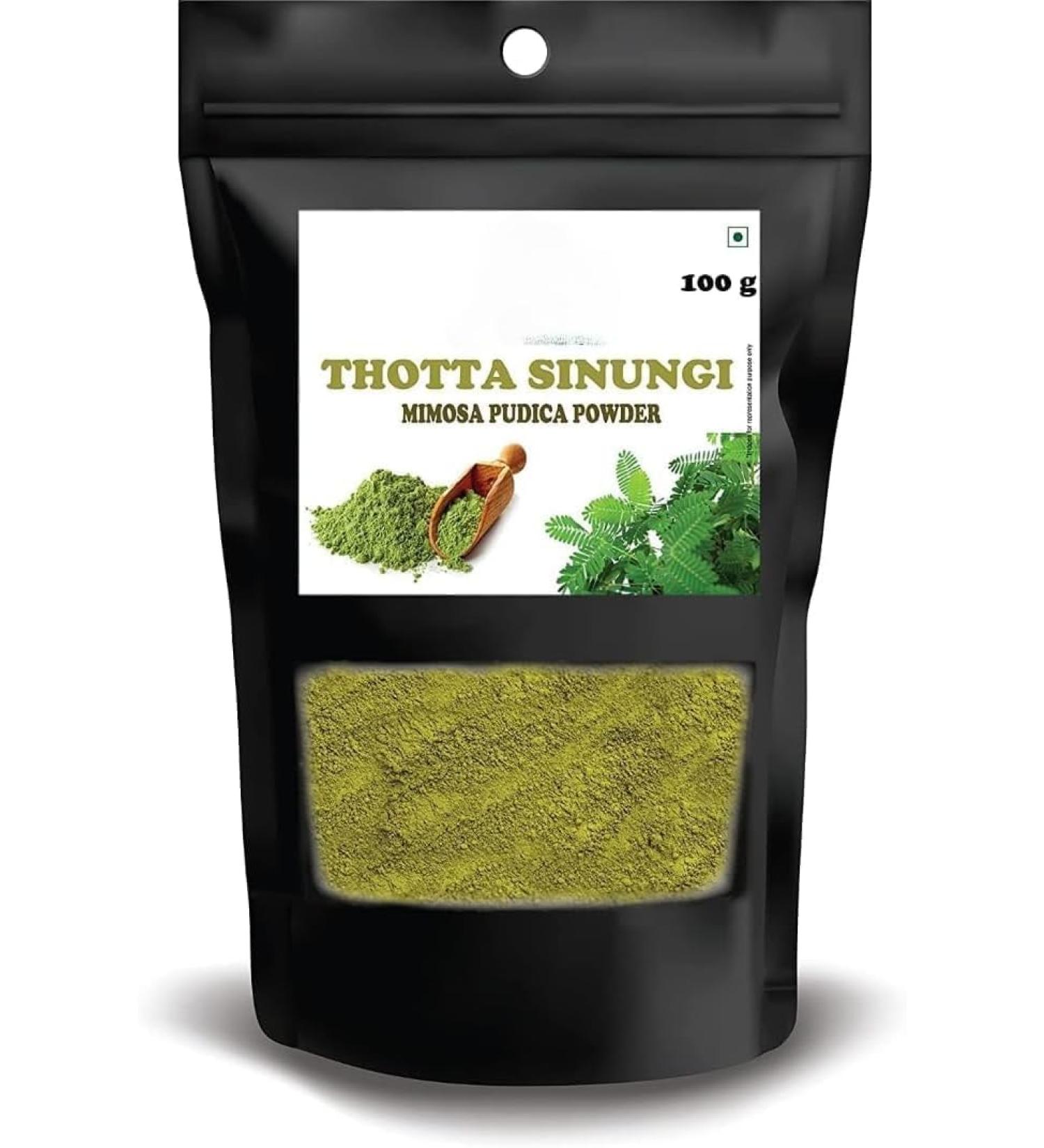 Thotta Sinungi Powder Mimosa Pudica Thotta Sinungi/sleeping plant sensitive plant Mudatha Damara/Lajalu/Muttidare Muni/Thottavadi/Ajalikalika - 100 g