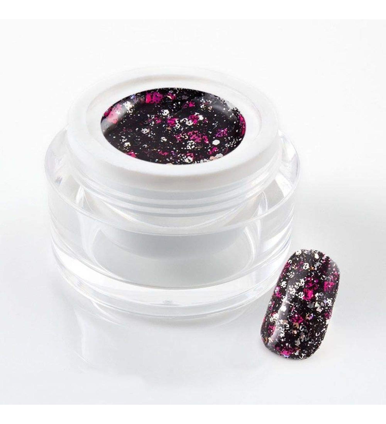 5 ml exclusive UV color gel/colour gel/glitter gel - in Big Glitter Black Rainbow