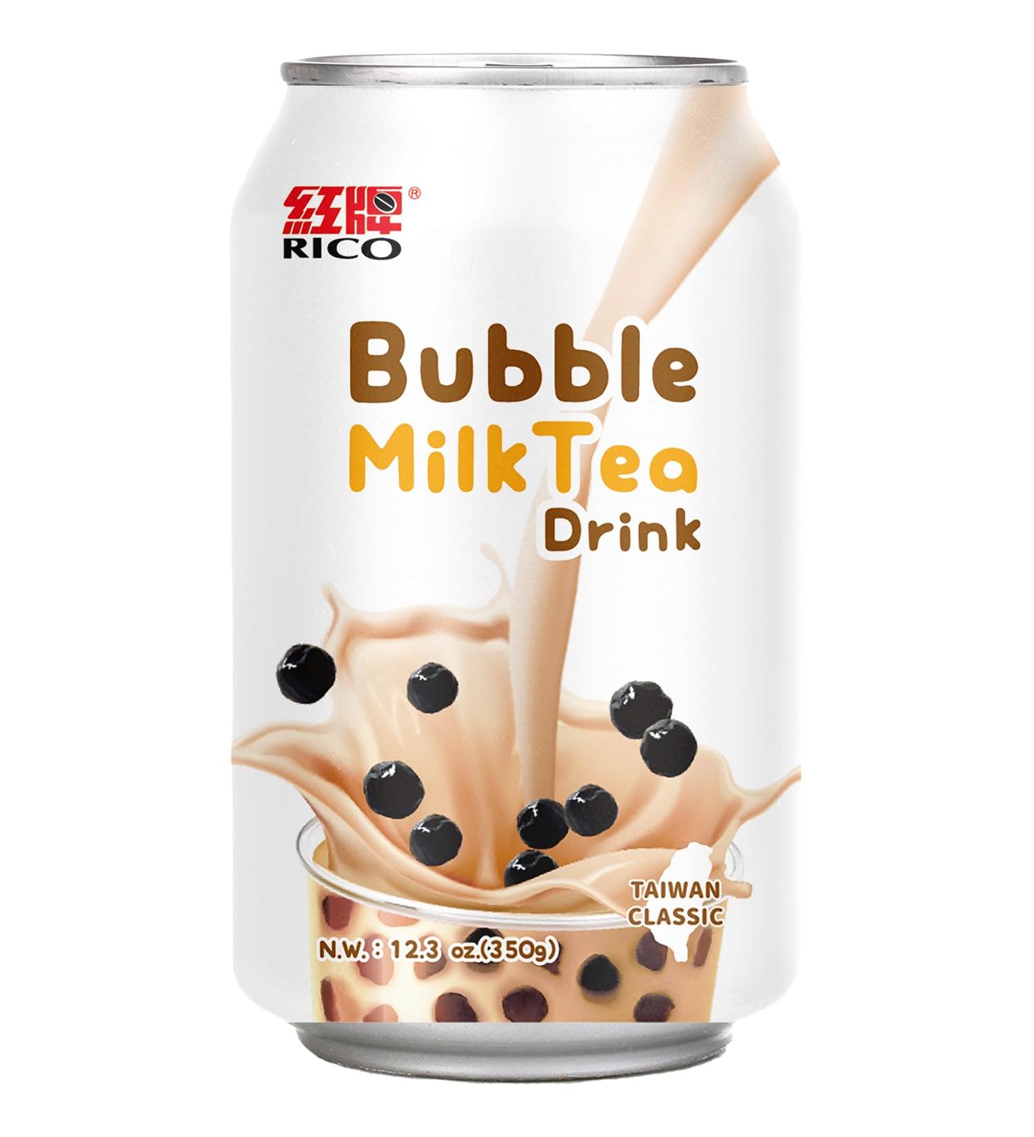RICO Bubble Milk Tea Drink - 24 x 350ml - Original Multipack - International Shipping Available - Buy Online on GoSupps.com