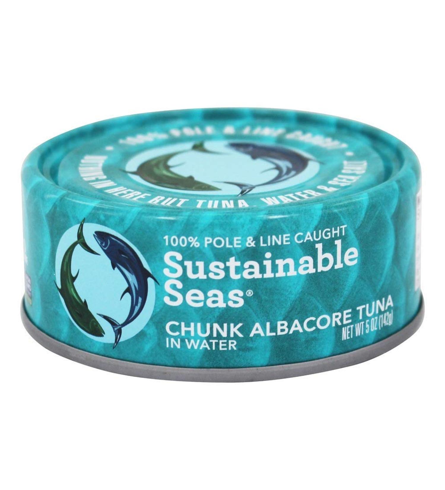 Sustainable Seas Chunk Albacore Tuna in Water - 5 oz, Blue Can | Eco-Friendly Seafood - Buy Online on GoSupps.com
