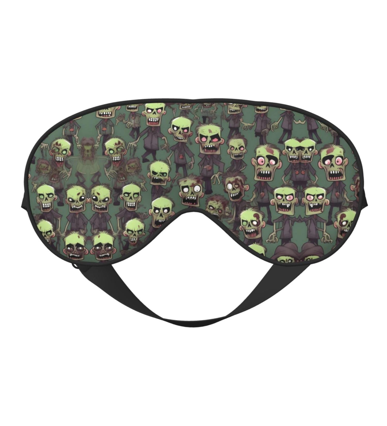 Many Zombies Print Unisex Sleep Mask - Double-Sided Eye Mask for Sound Sleep & Skin Care | International Shipping Available - Buy Online on GoSupps.com