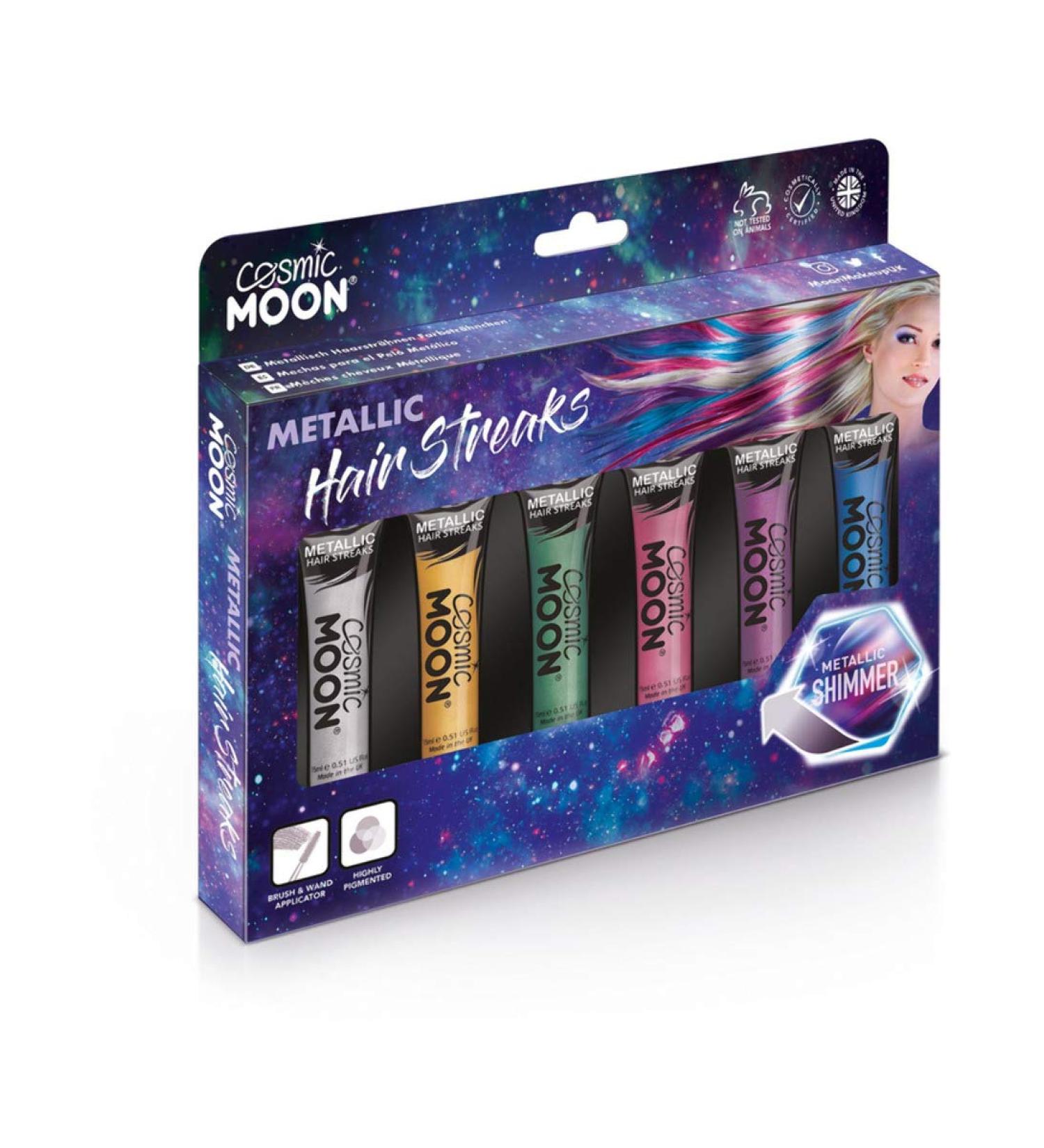 Cosmic Moon Metallic Hair Streaks Assorted