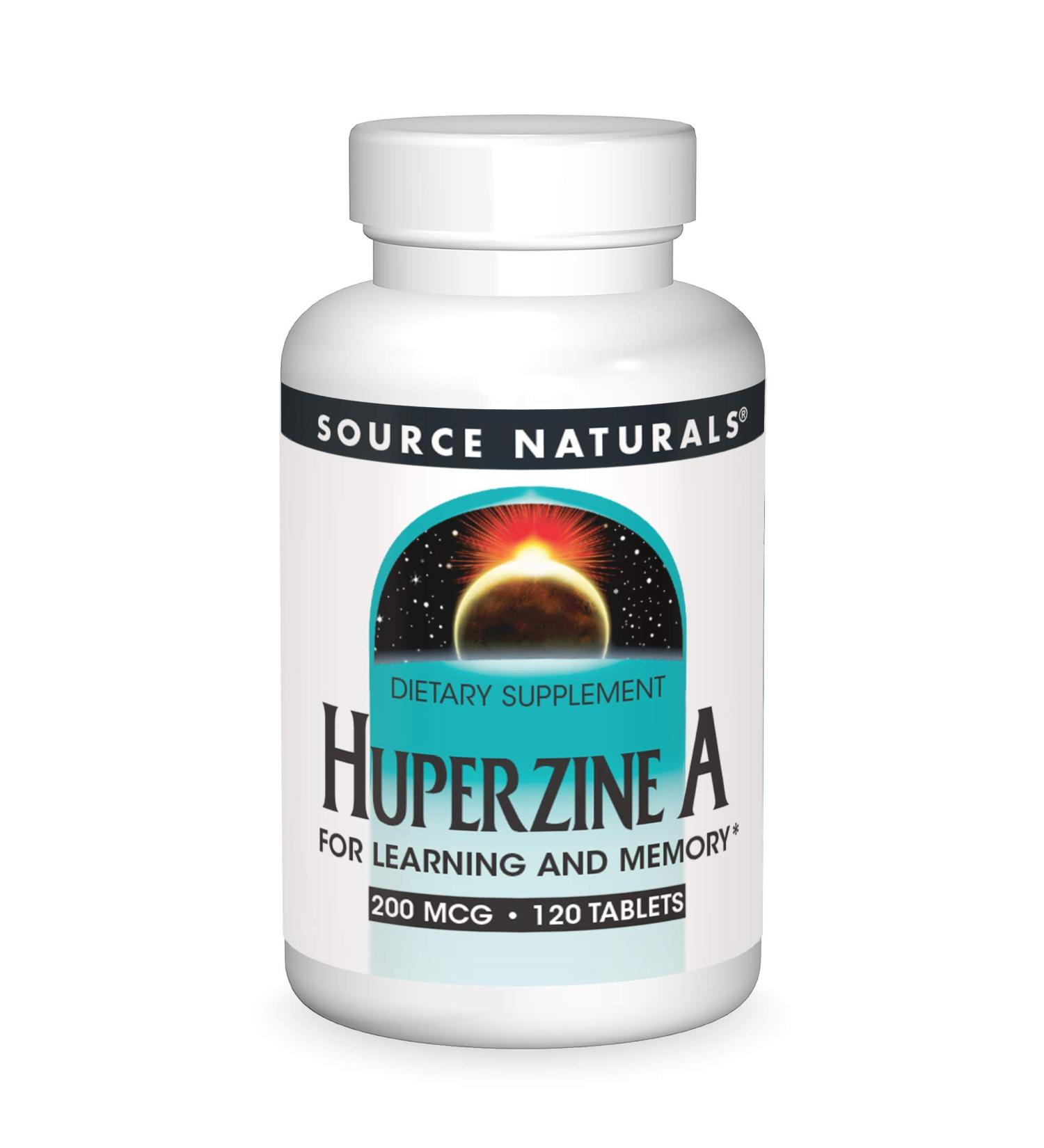 Source Naturals Huperzine A 200 mcg - 120 Tablets | Enhanced Memory & Focus - Buy Online on GoSupps.com