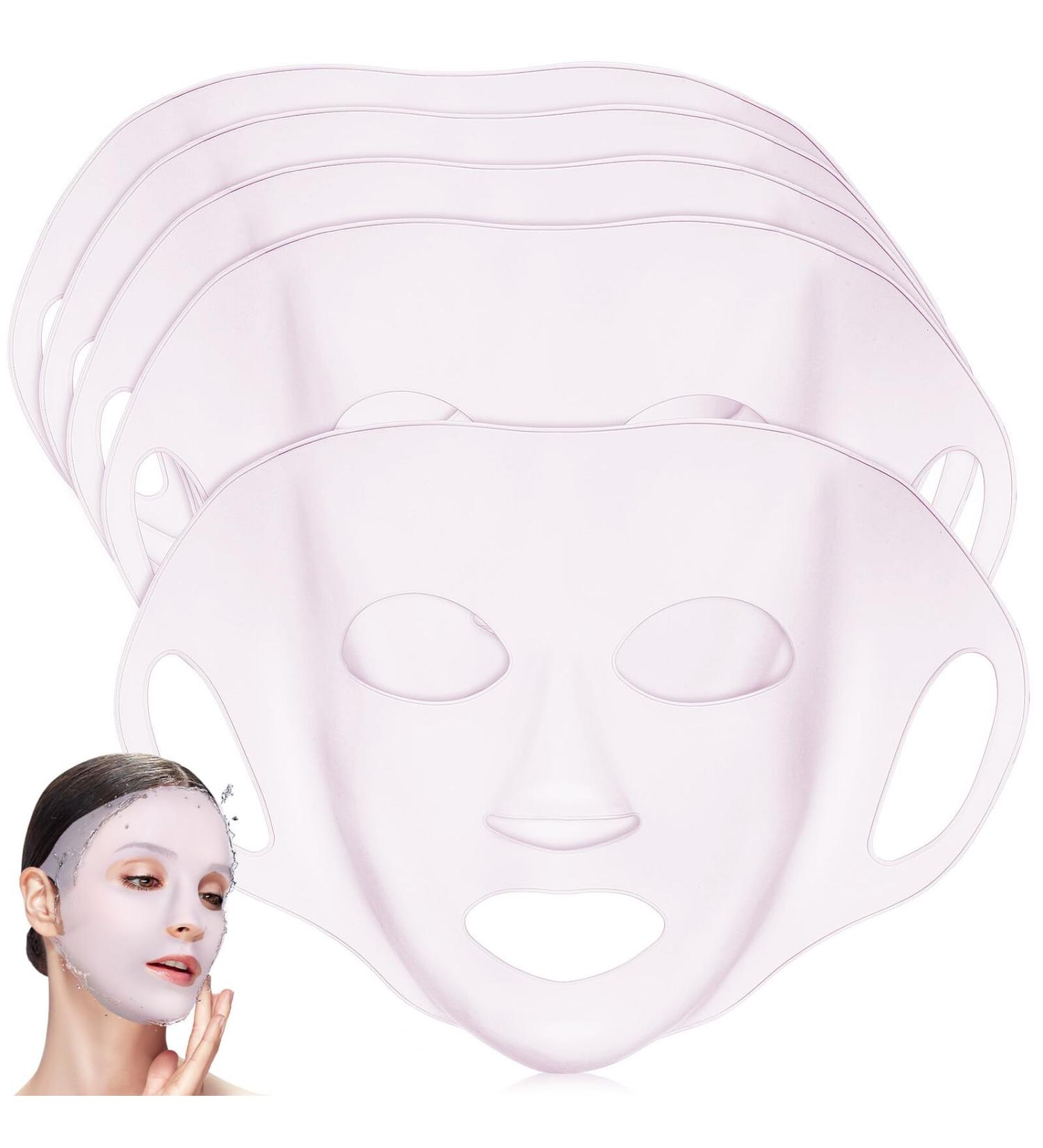 STOBAZA 5pi ces Masque Silicone Visage R utilisable avec Support Lot pour Protection Hydratante et Nettoyage Facile - Buy Online on GoSupps.com