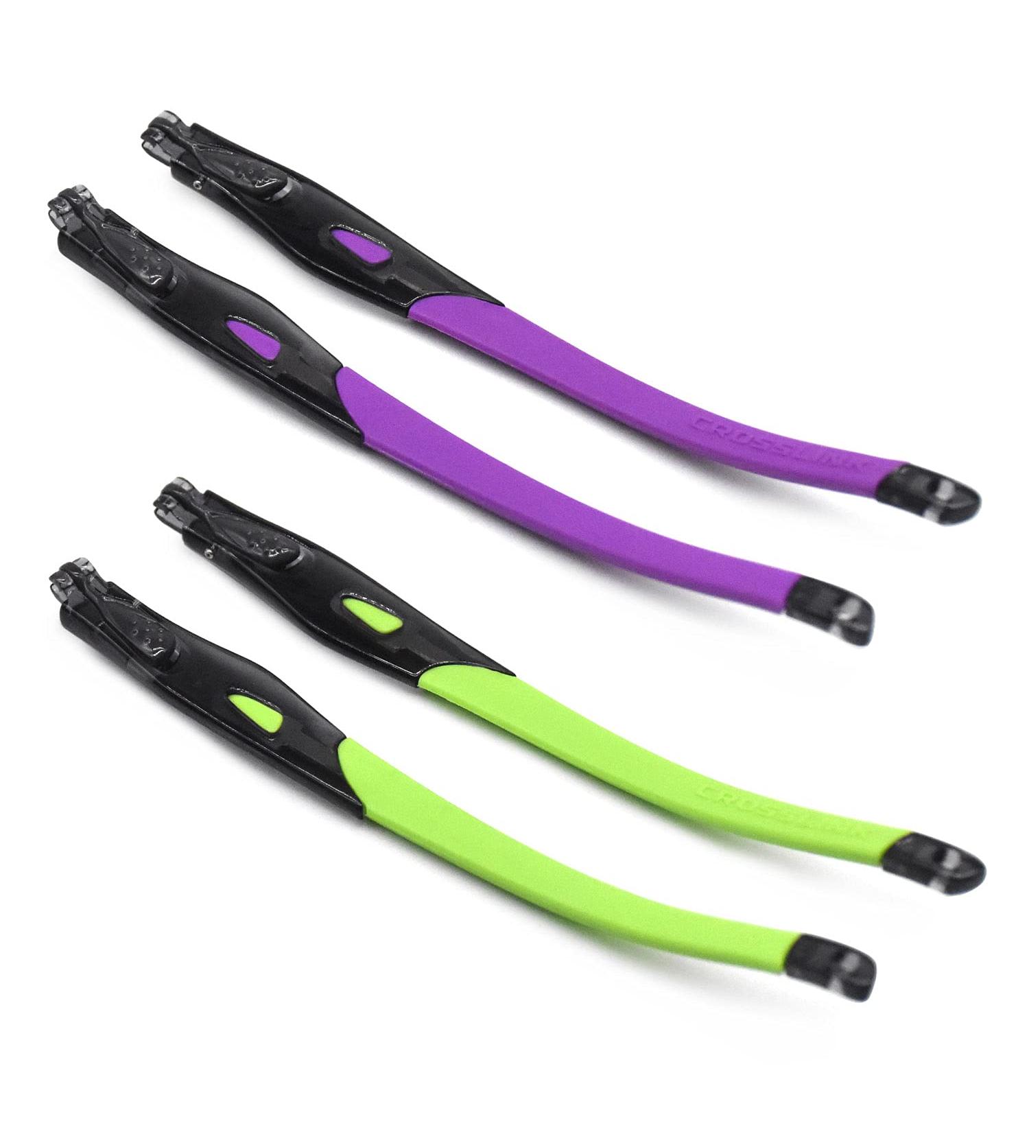 SOODASE 2 Pairs Rubber Replacement Legs for Oakley Crosslink Sweep/Switch - Clear Black Frame - Fit Purple/Light Green - Buy Online on GoSupps.com