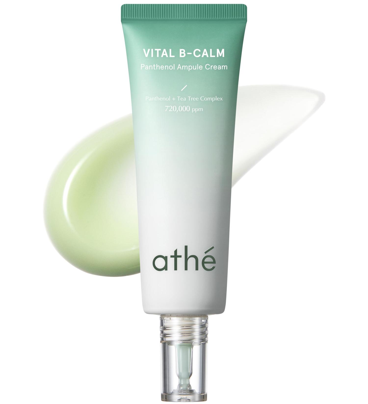 ATHE Vital B-Calm Panthenol Ampoule Cream - Vegan Moisturizer for Oily Sensitive Acne-Prone Skin - 50 000ppm Panthenol & 670 000ppm Tea Tree Water - 1.69oz - Buy Online on GoSupps.com