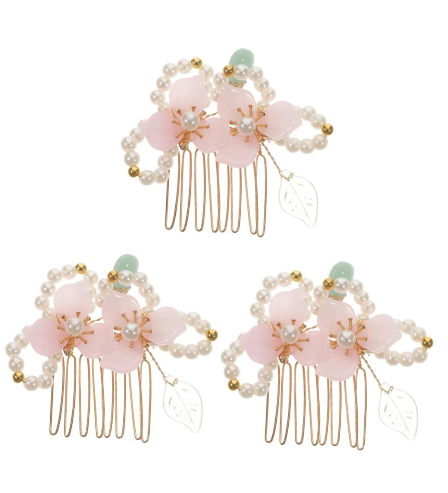 Beaupretty Aesthetic Hair Accessories headwear kimono hair clip flower pearl hair holder flower hair clip flower hair barrettes kimono hair barrettes flower barrettes metal set - Buy Online on GoSupps.com