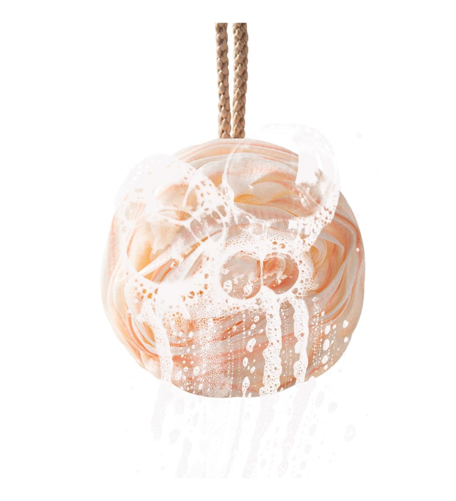 Humkopnl Soft Shower Sponge Rose Large Bath Balls | Portable Bath Balls with Lanyard Cute Bath Supplies for Bathroom Home Apartment Dormitory Pink - Buy Online on GoSupps.com