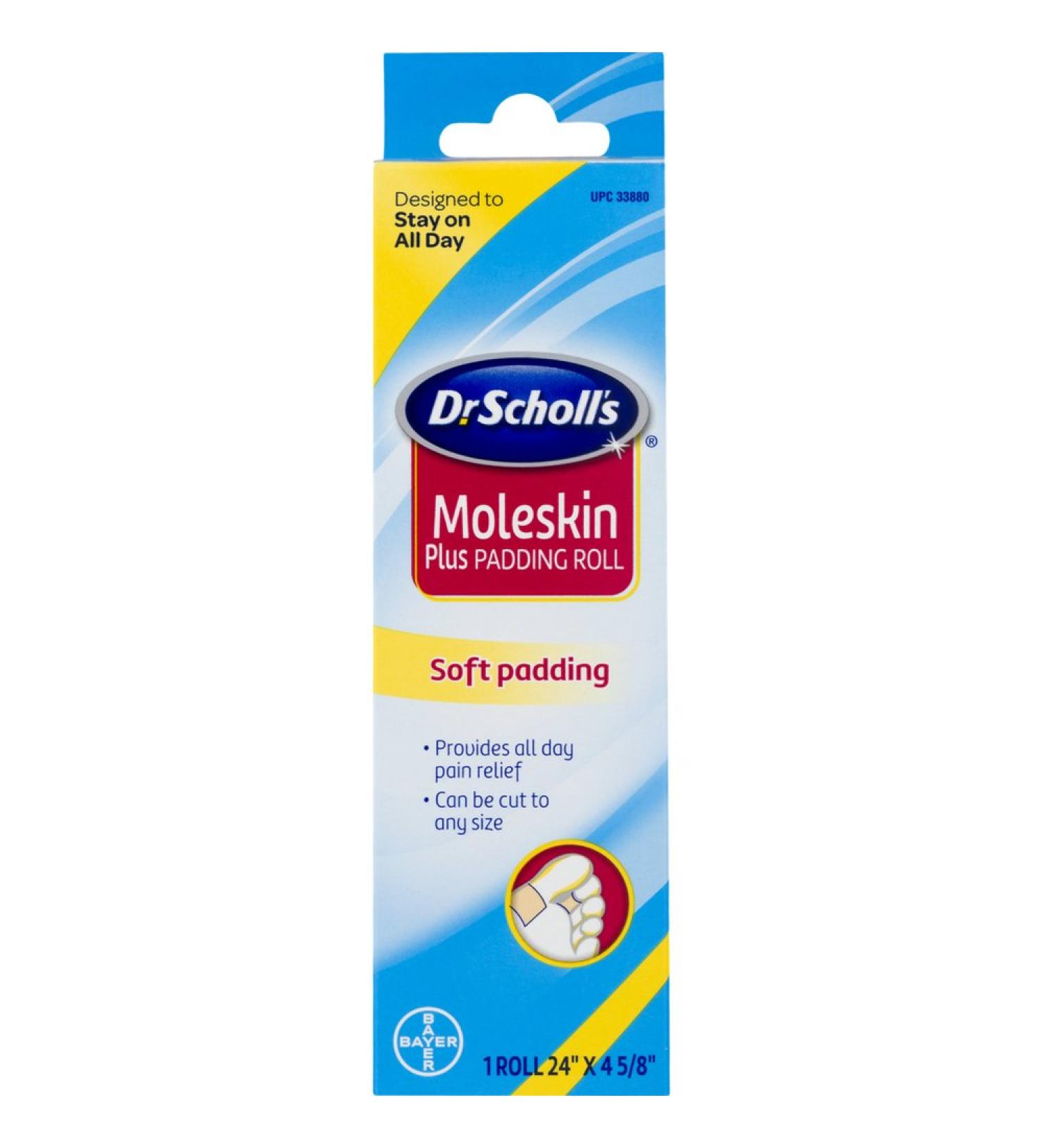 Dr. Scholl's Moleskin Plus Padding Roll 1 Each (Pack of 5)