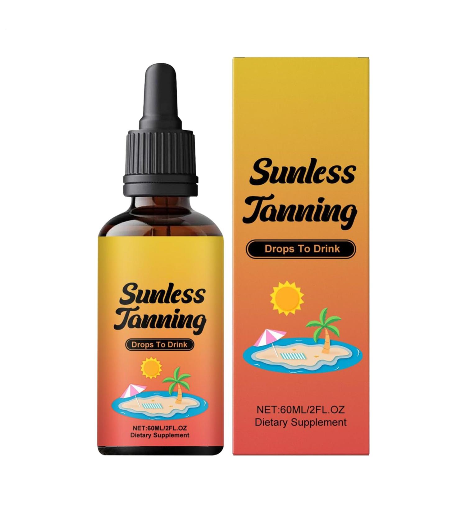  BommFu Sunless Bronzing Drops to Drink 60ml Self Tanning Drops for Face and Body Promotes Natural Skin Tone Nourishes and Moisturizes - Buy Online on GoSupps.com
