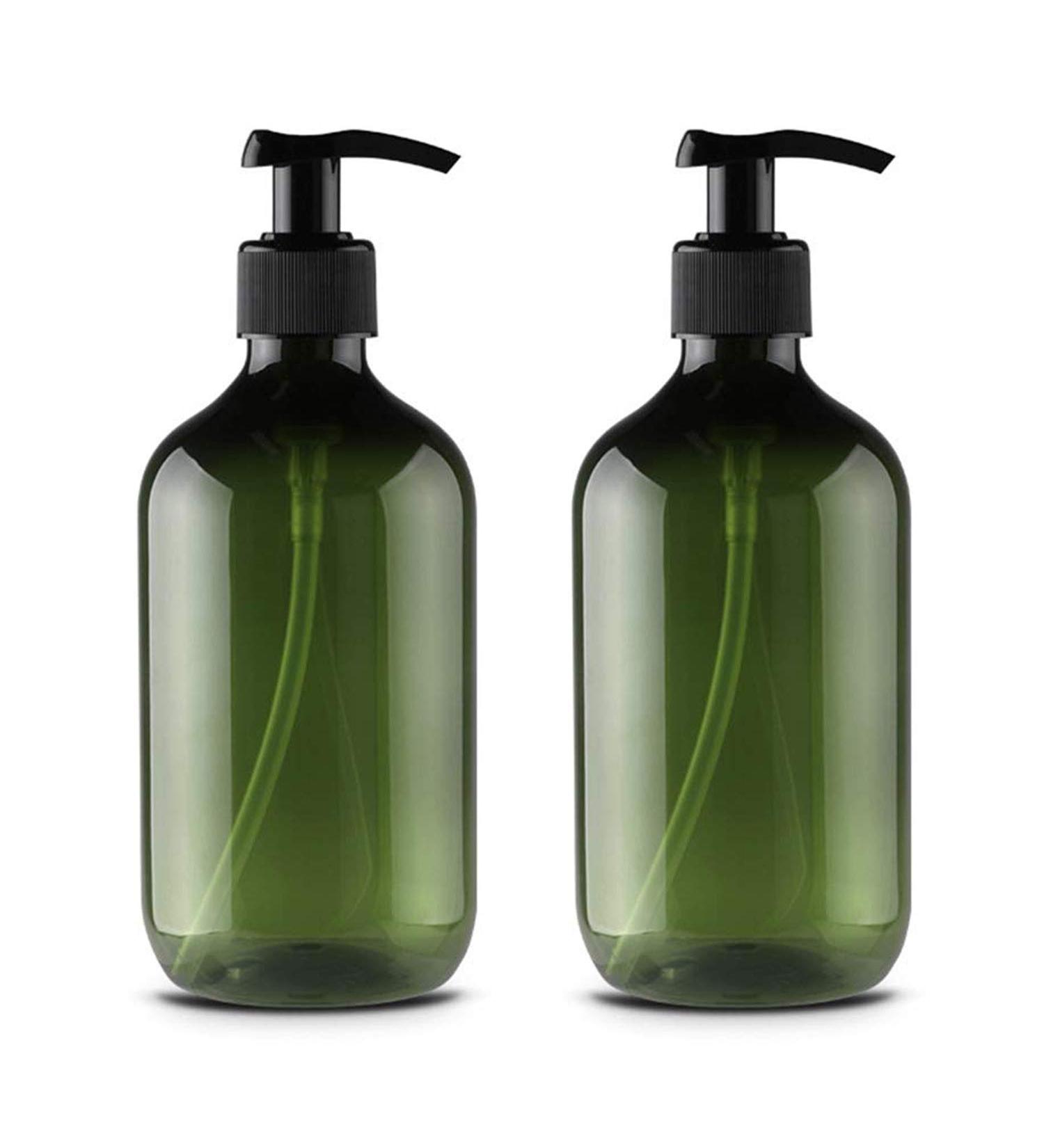 JamHooDirect 2Pcs 500ml/17oz Empty Plastic Pump Bottles Refillable Lotion Shampoo Body Washing Cream Shower Gel Storage Holder Container Toiletries Liquid Dispenser (Green) - Buy Online on GoSupps.com