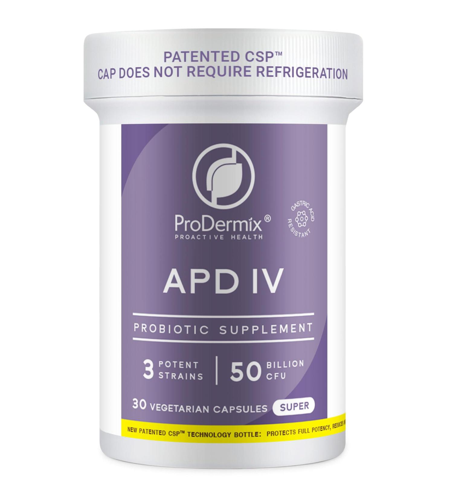 APD IV Probiotic Supplement for Detoxification 50 Billion CFU Once Daily Probiotic Supplement for GI Tract Health and Detox Lactobacillus + Bifidobacterium Kosher (30 Count) 30 Count (Pack of 1) - Buy Online on GoSupps.com