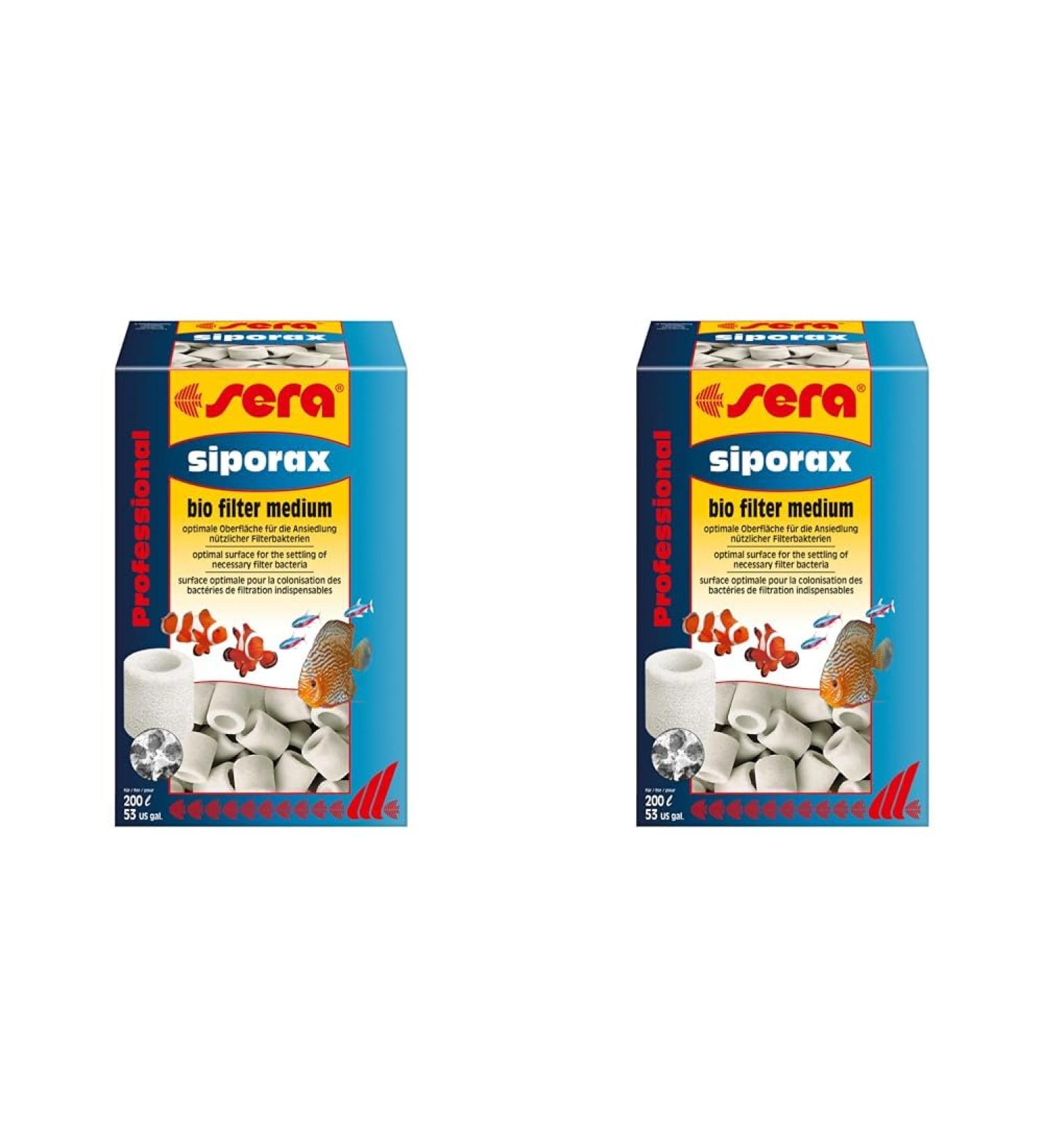 SERA SIBORAX Aquarium Filter Material 1000 ml - Organic Biological Filter Medium for Aquariums (Pack of 2) | Maximum Filtration Efficiency - Buy Online on GoSupps.com
